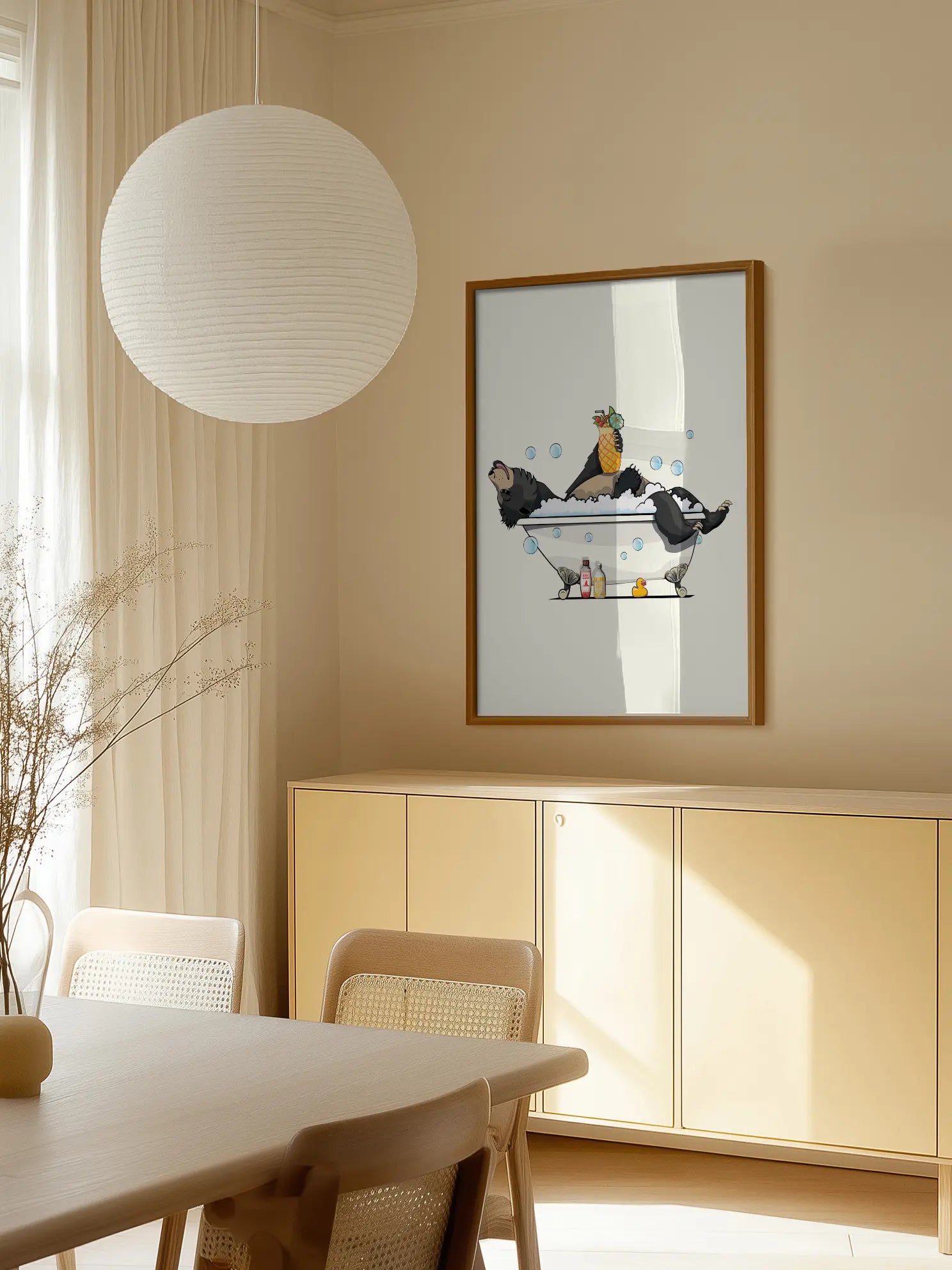 Bear in Bathtub Poster