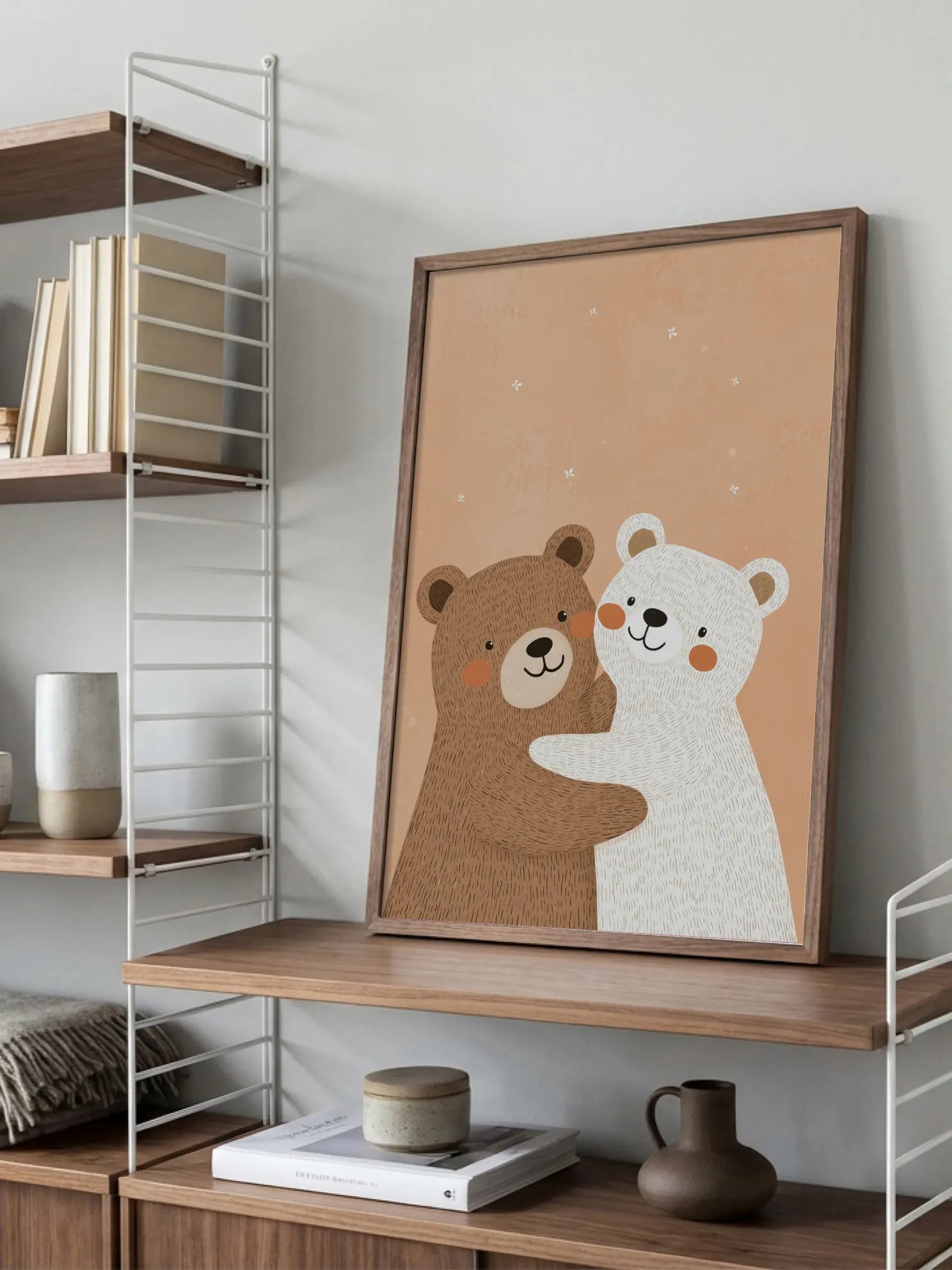 Bears Hugging Poster