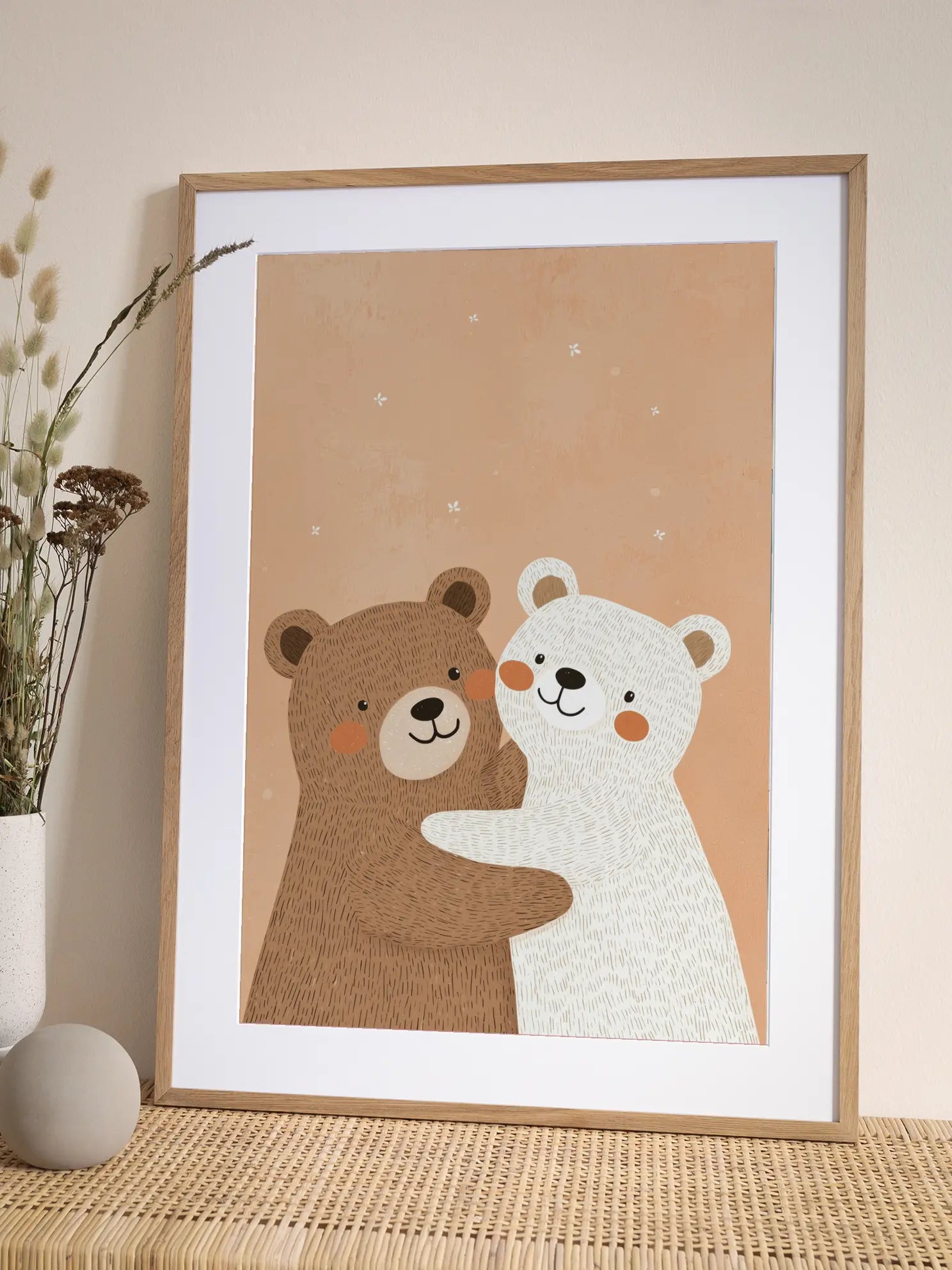 Bears Hugging Poster