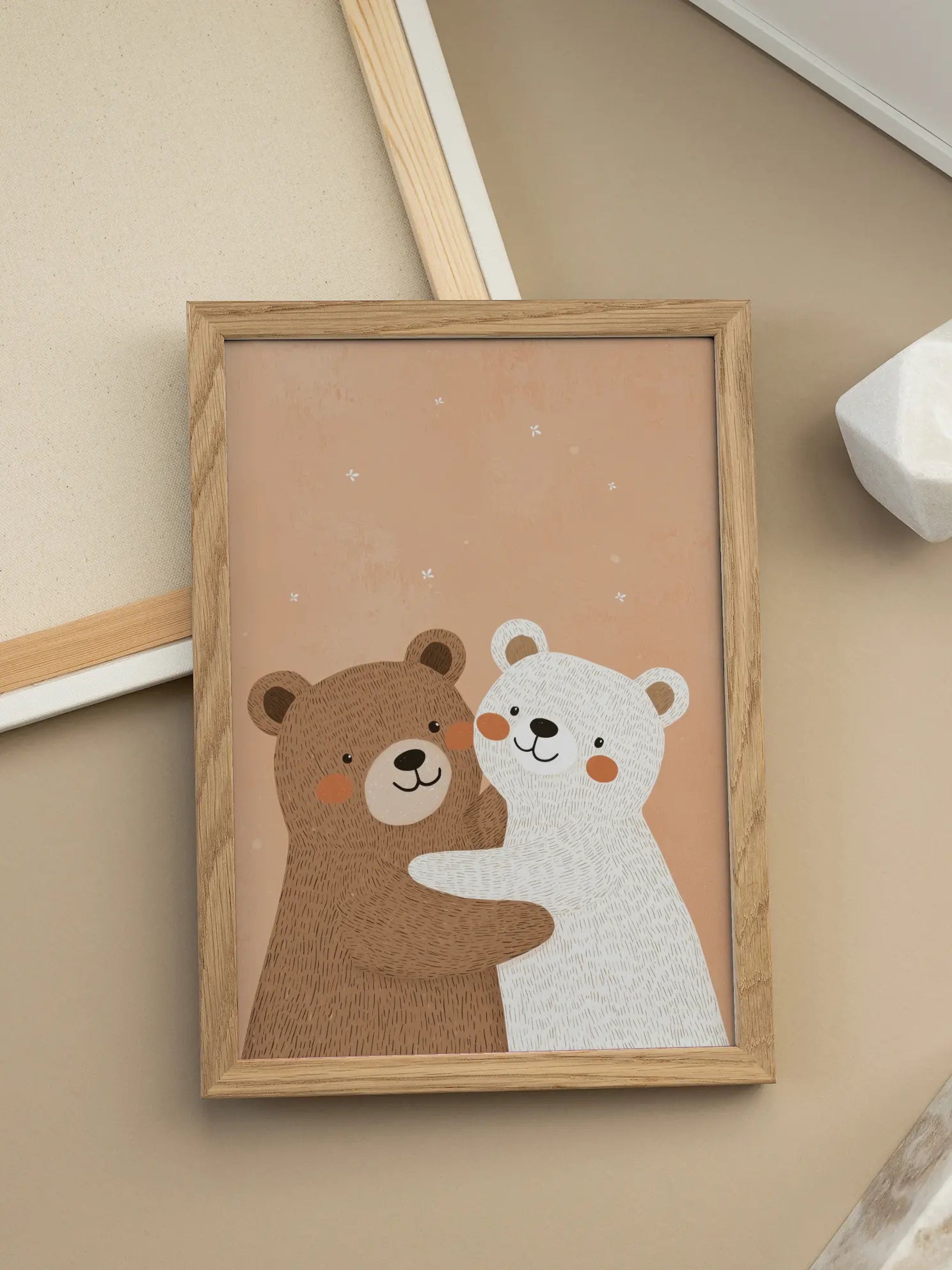 Bears Hugging Poster