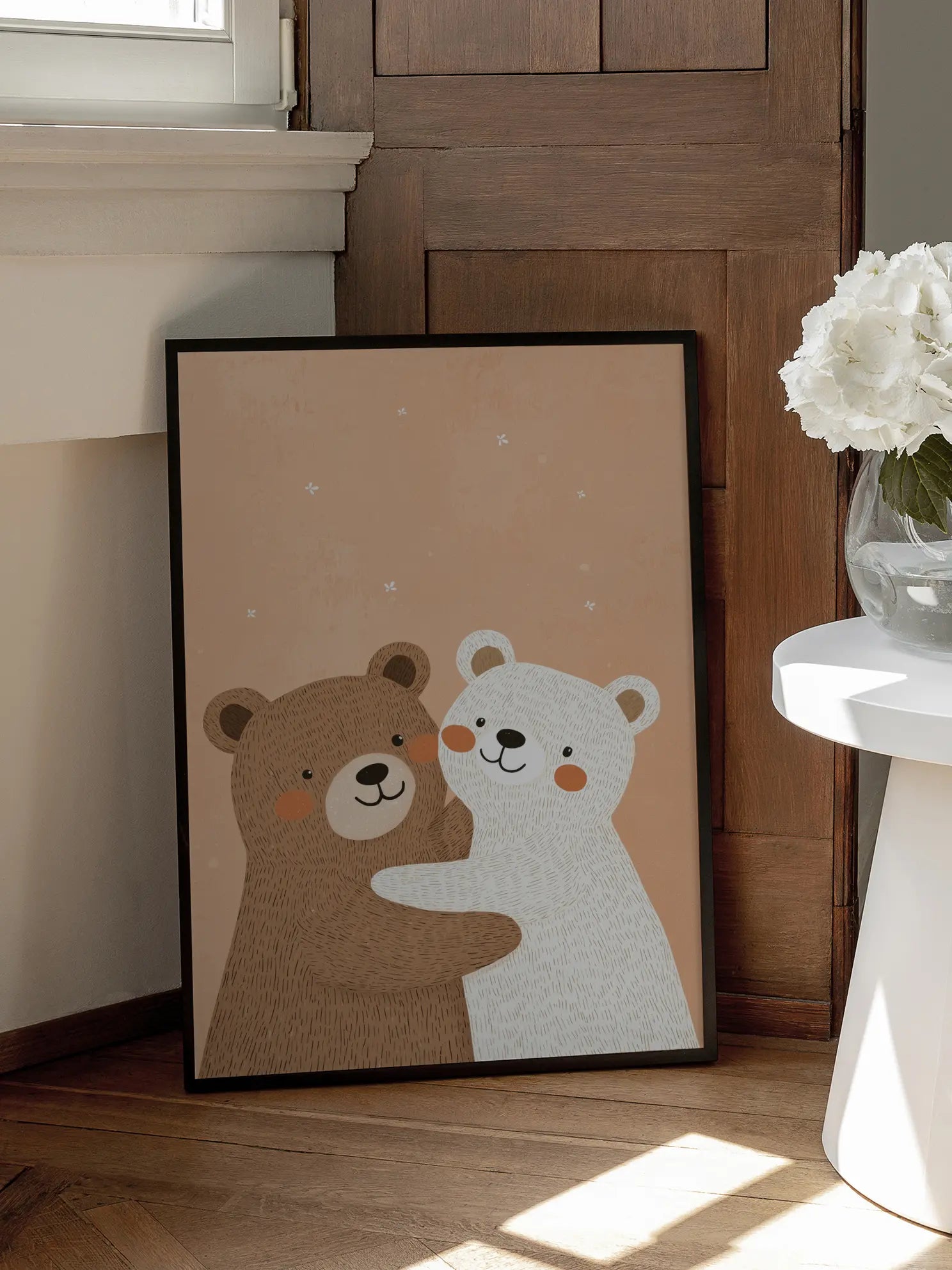 Bears Hugging Poster