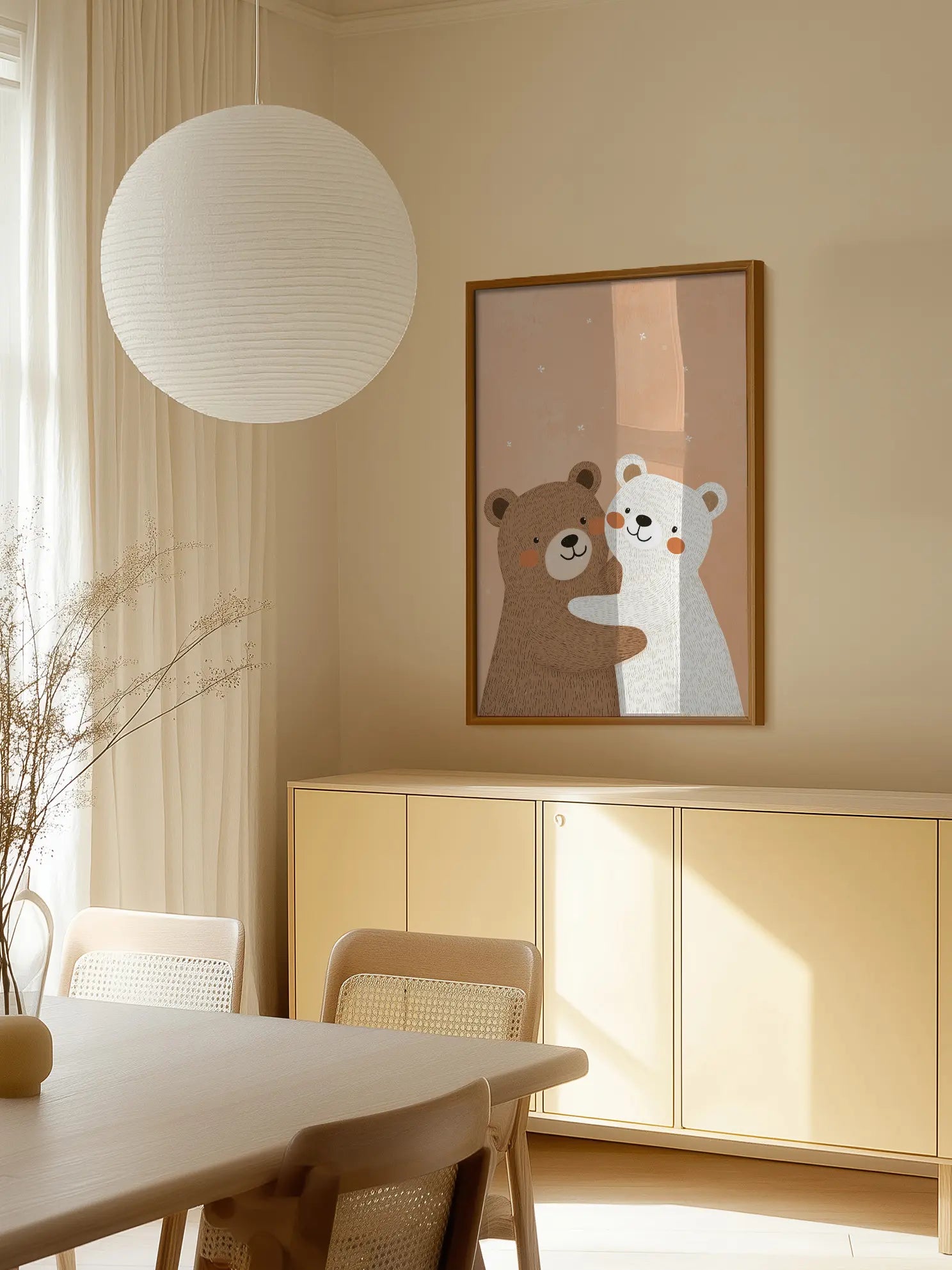 Bears Hugging Poster