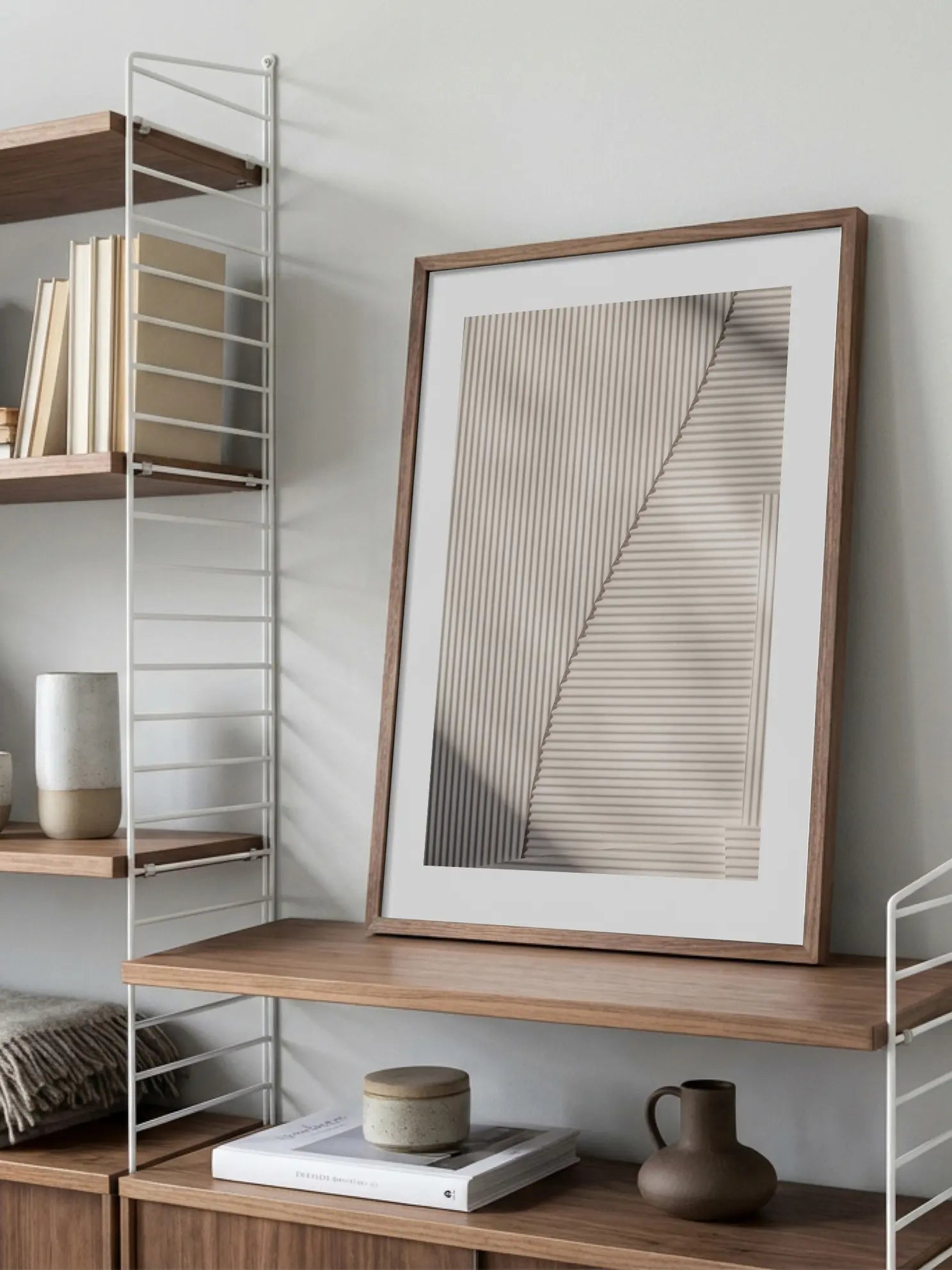 Beige Abstract Art Poster