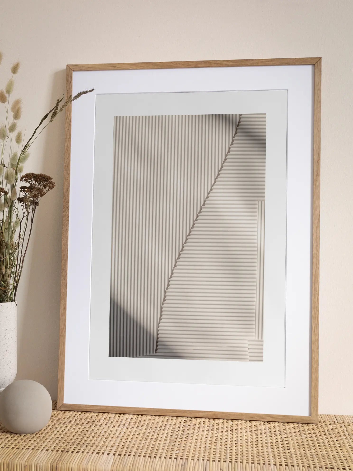 Beige Abstract Art Poster