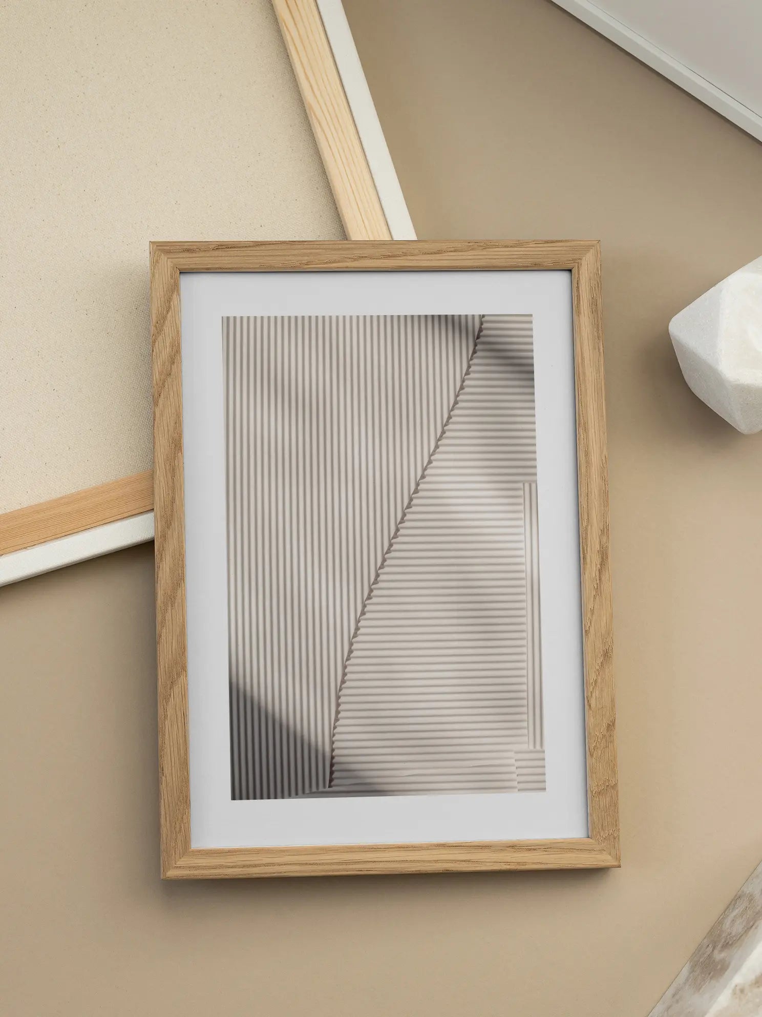 Beige Abstract Art Poster