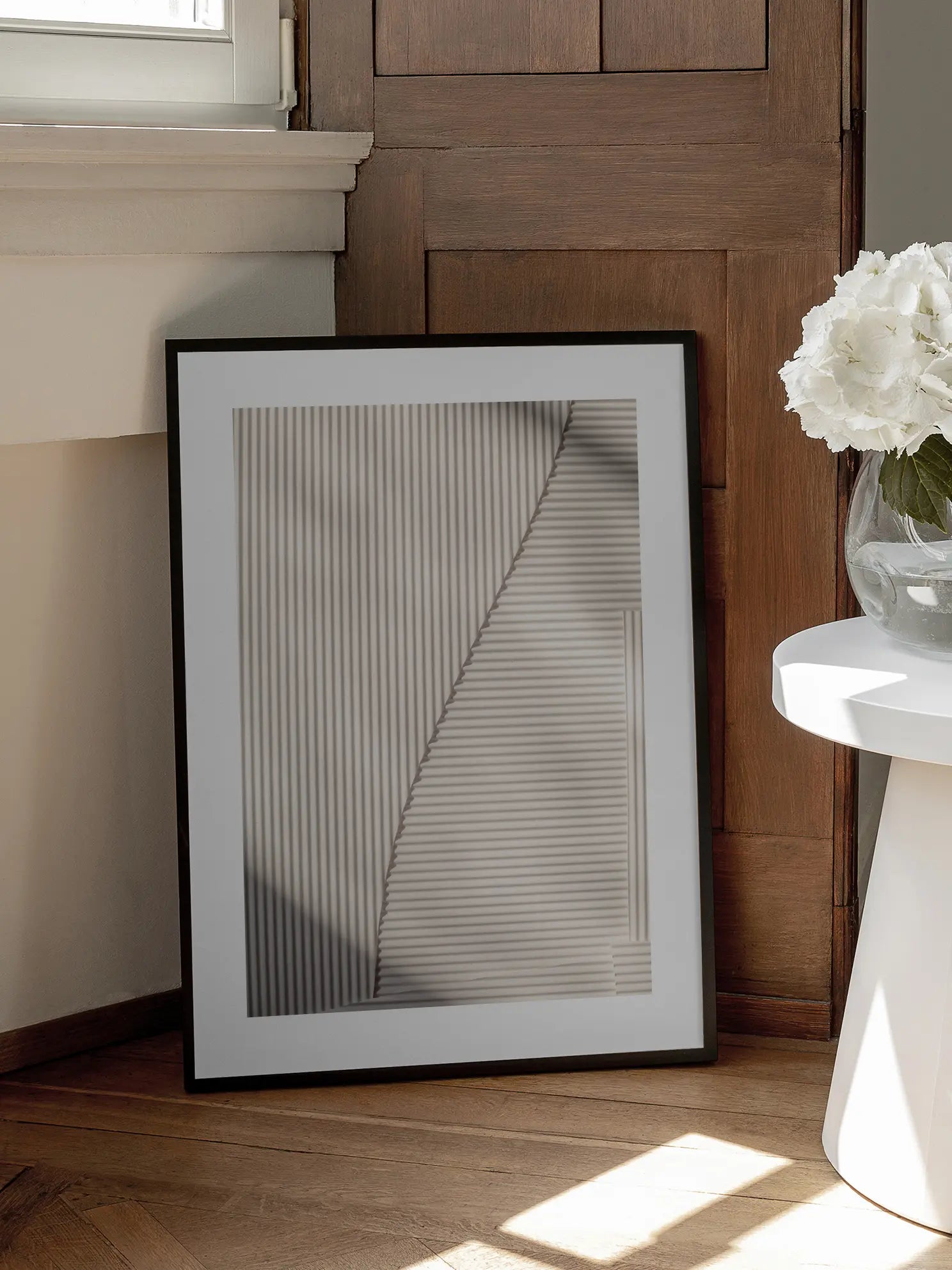 Beige Abstract Art Poster