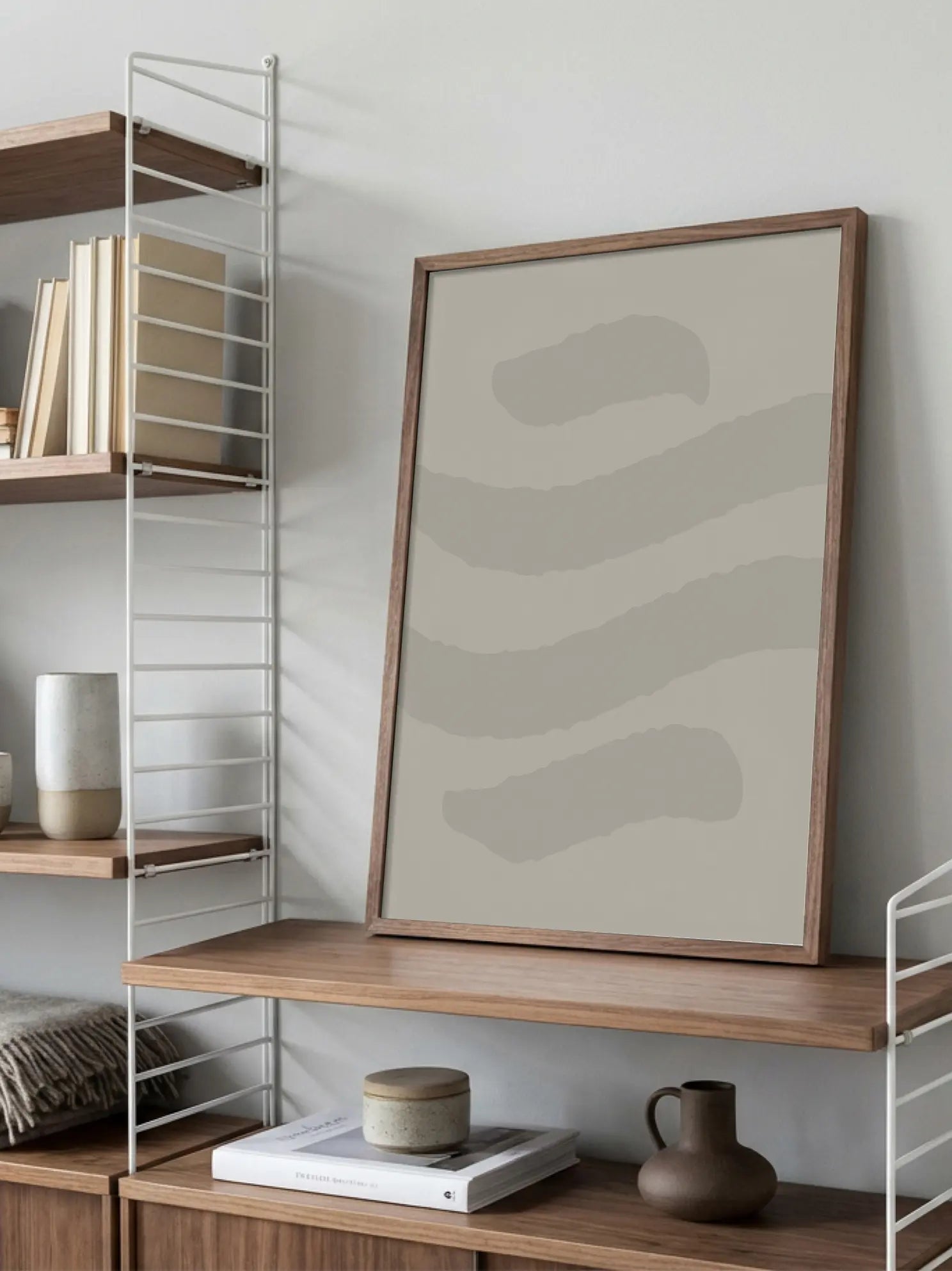 Beige Abstract Poster