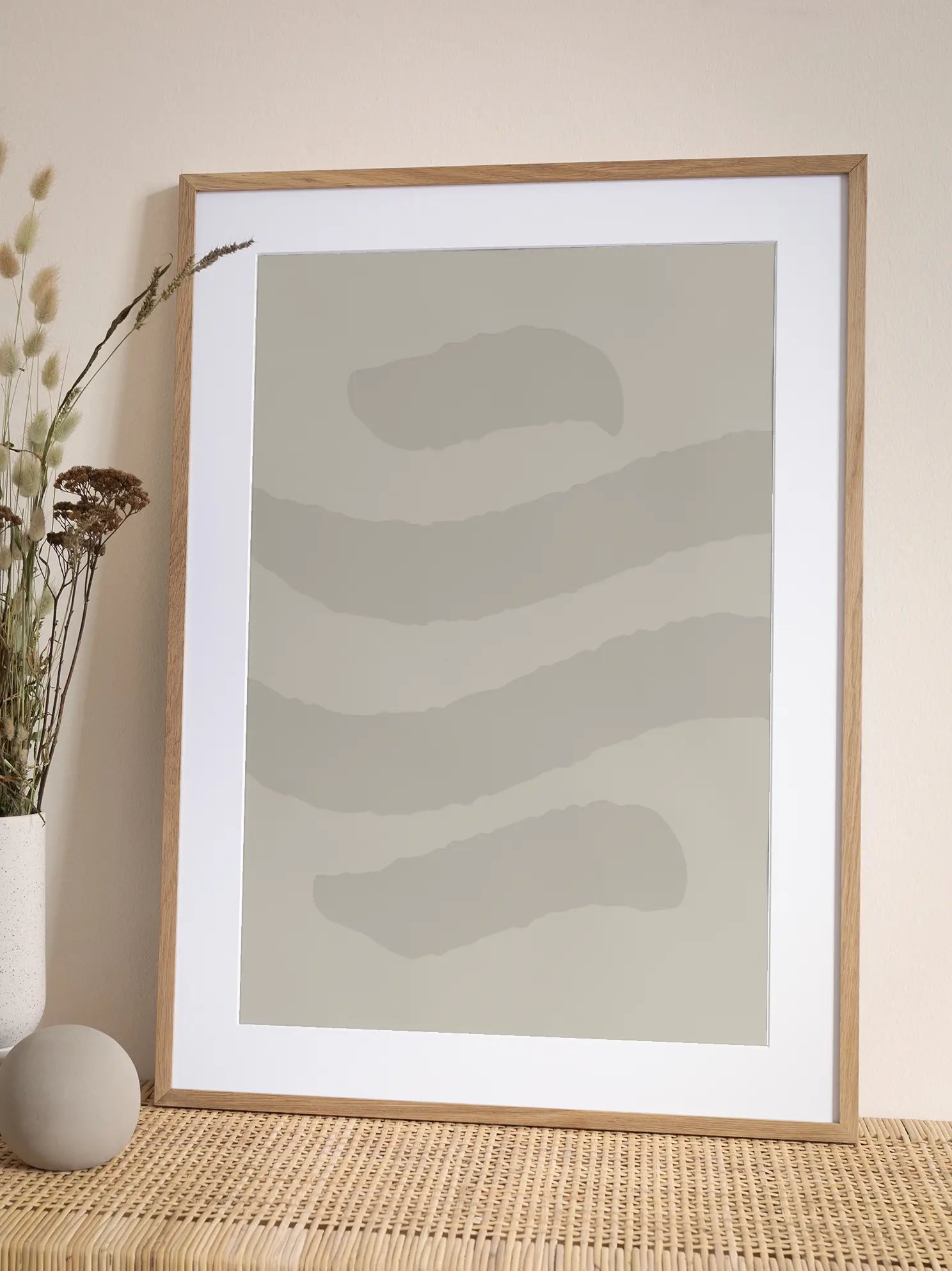 Beige Abstract Poster