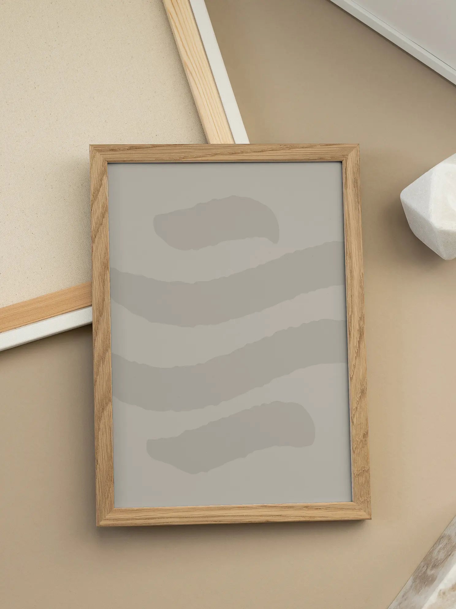 Beige Abstract Poster