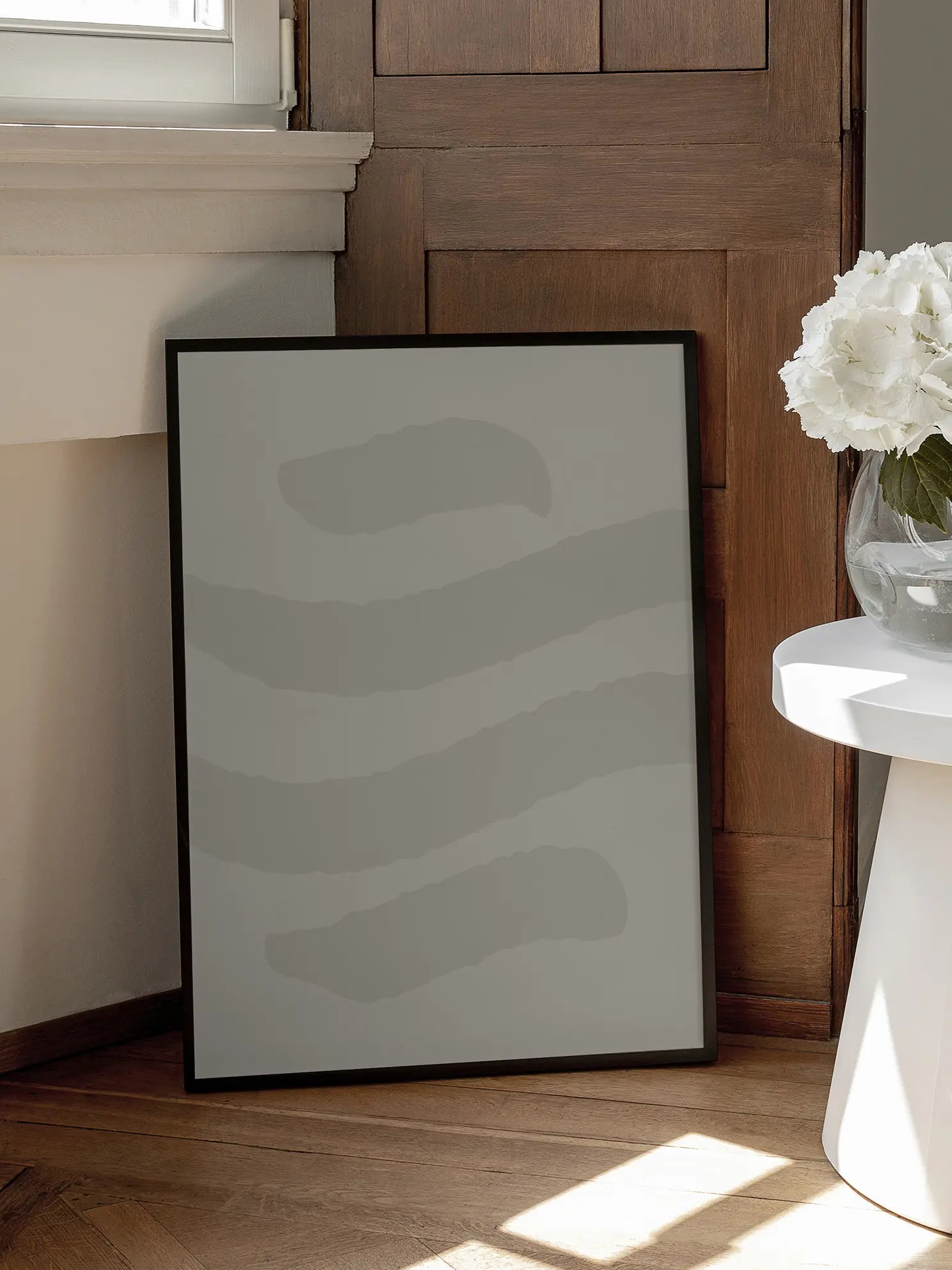 Beige Abstract Poster