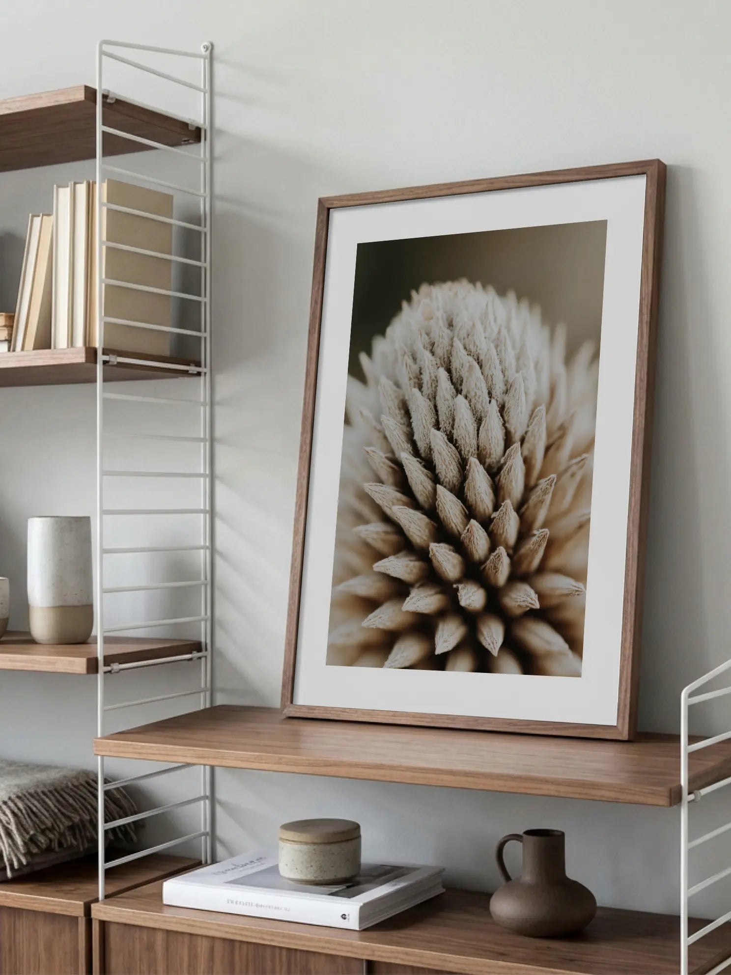 Beige Botanical Close Up Poster