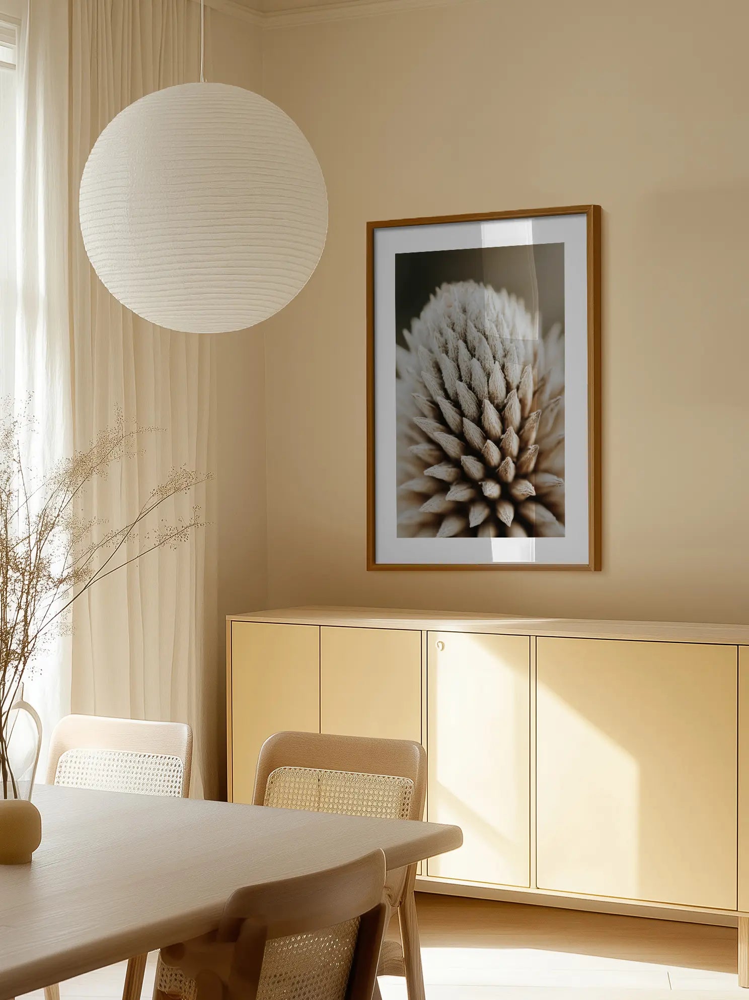 Beige Botanical Close Up Poster