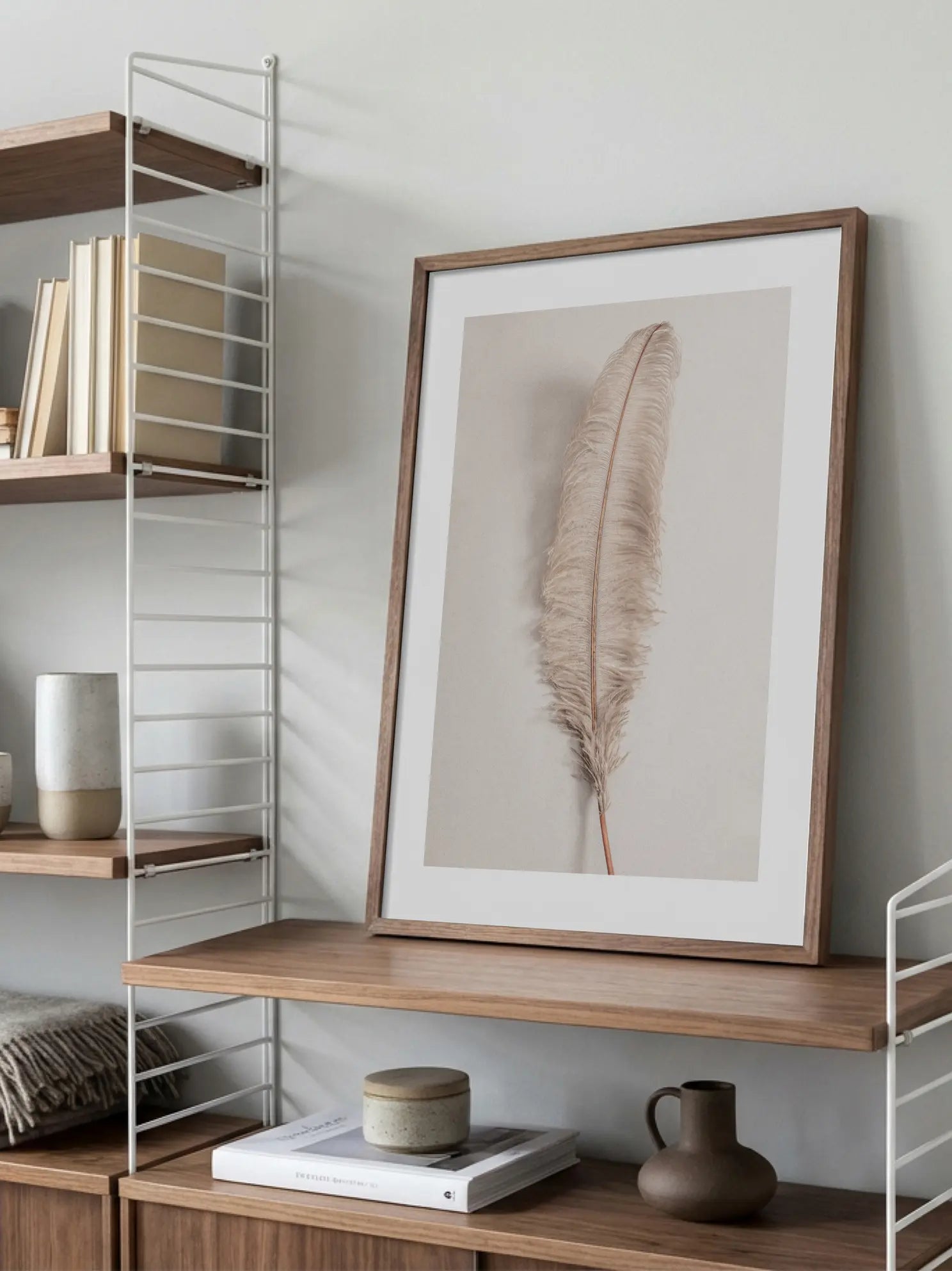 Beige Feather Poster