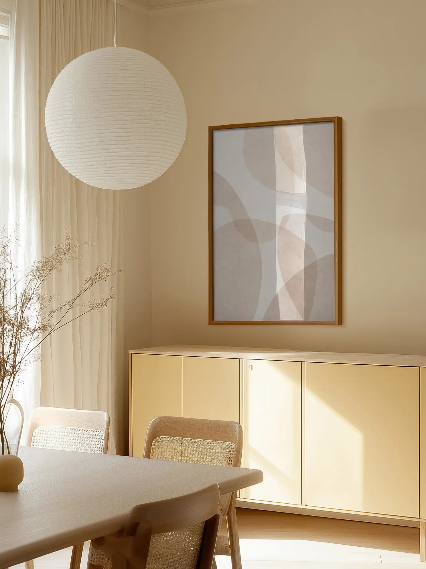 Beige Graphic Poster