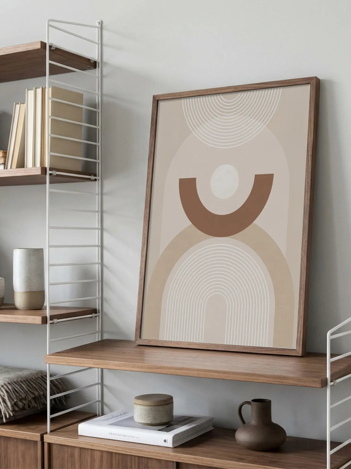 Beige Mid Century Poster