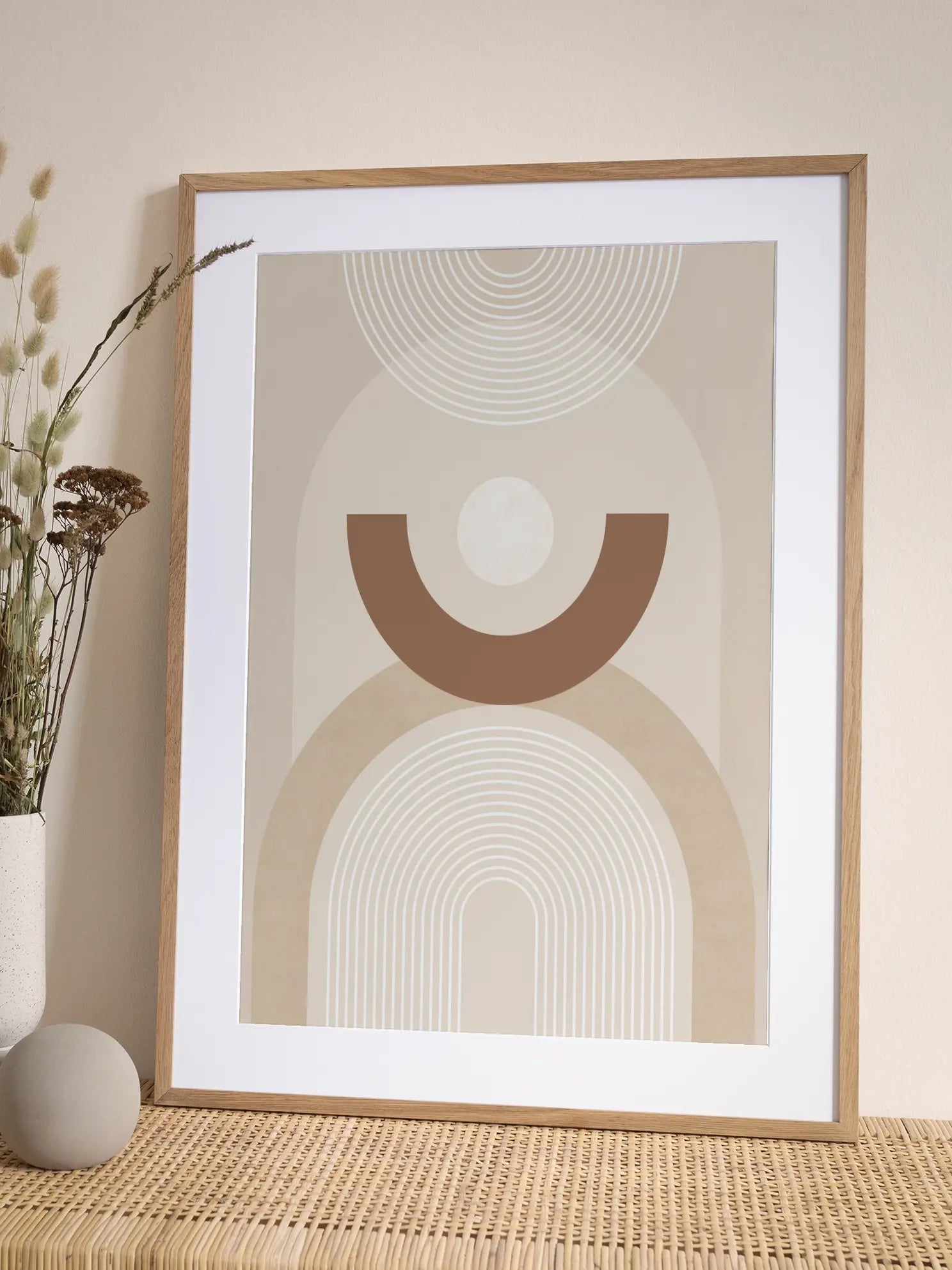 Beige Mid Century Poster