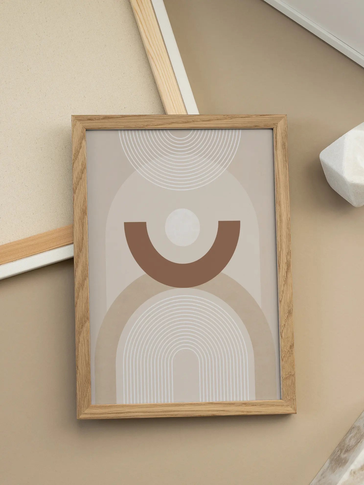 Beige Mid Century Poster