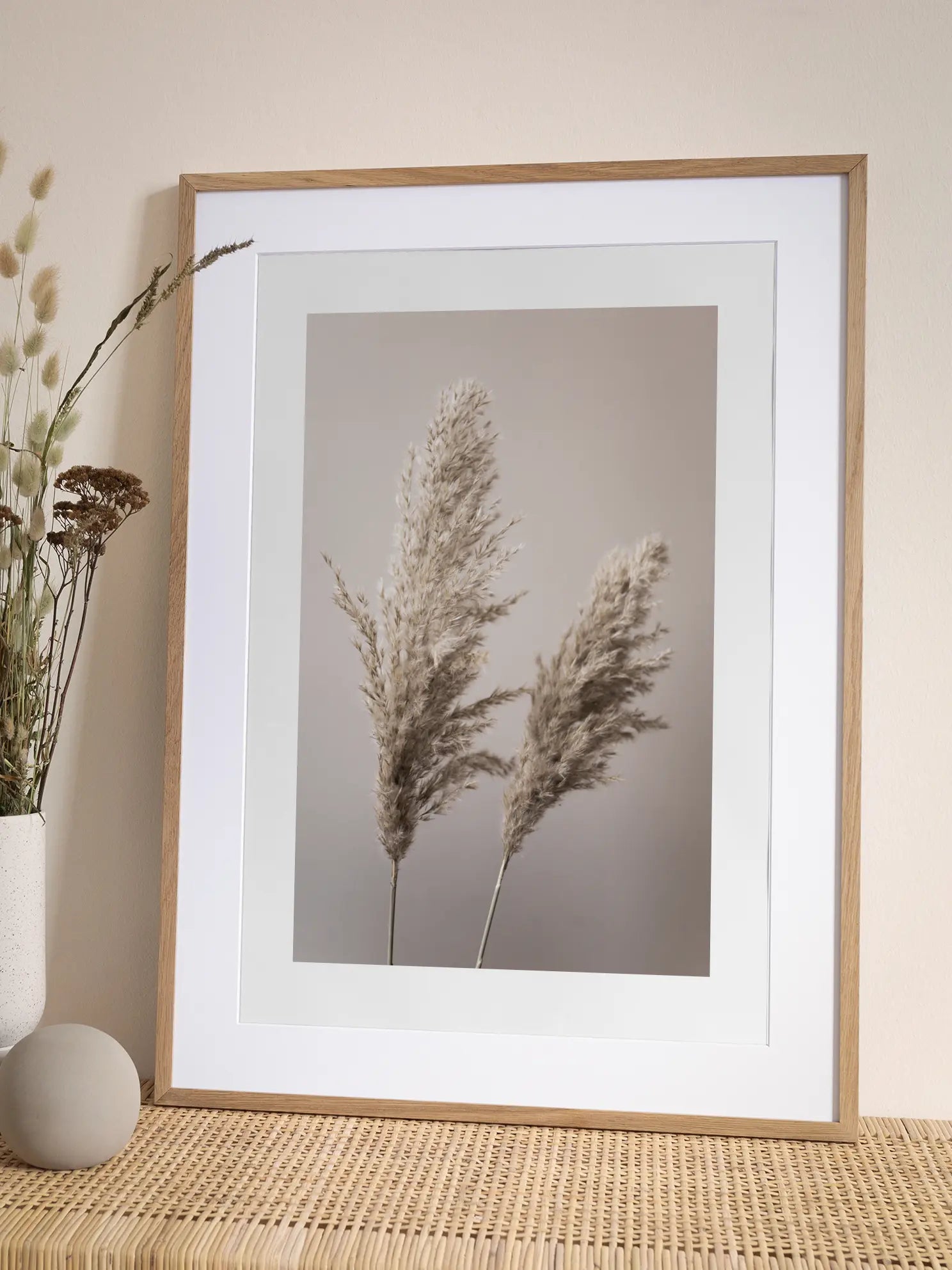 Beige Pampas Poster