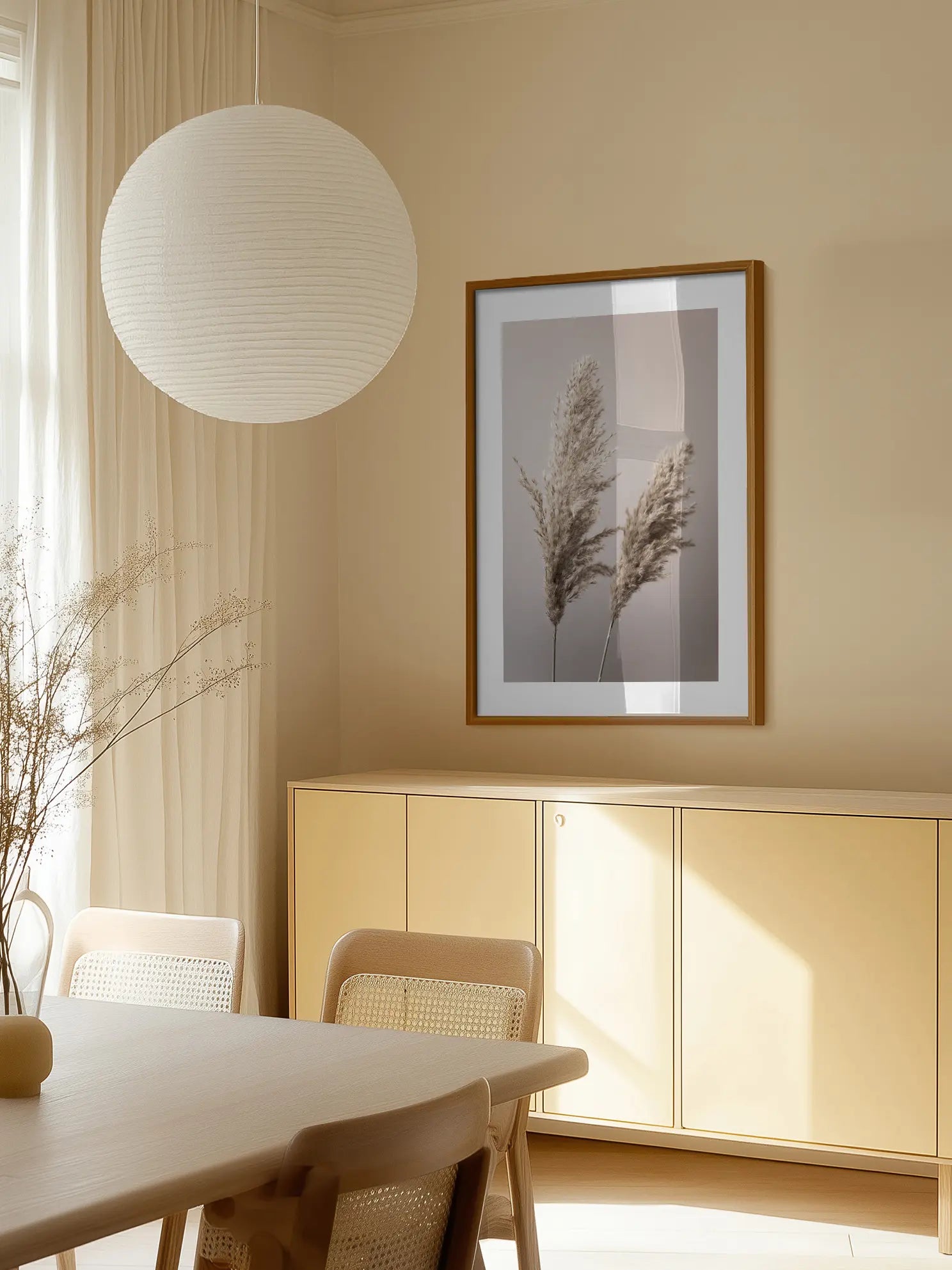 Beige Pampas Poster