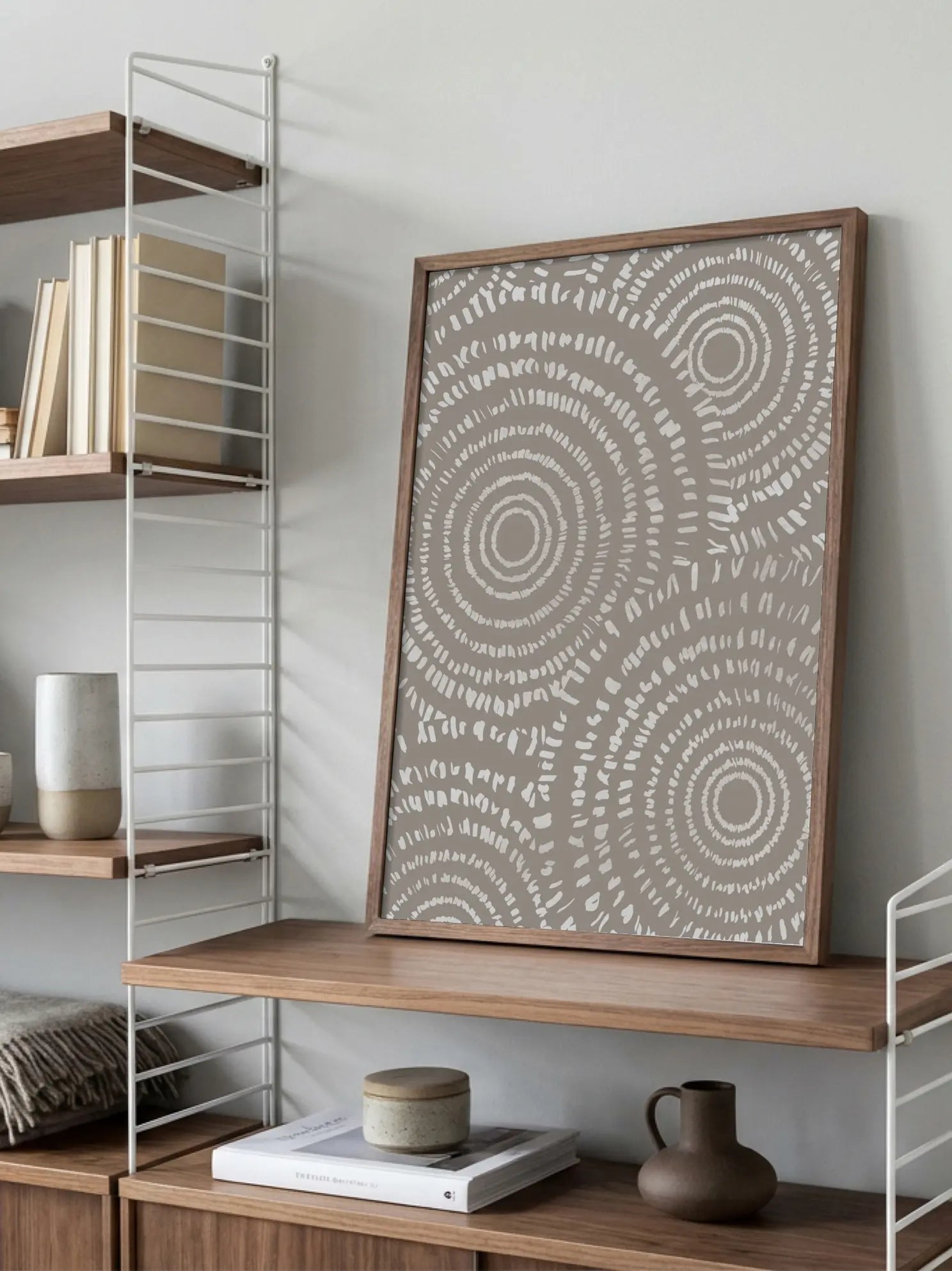 Beige Patterned Poster