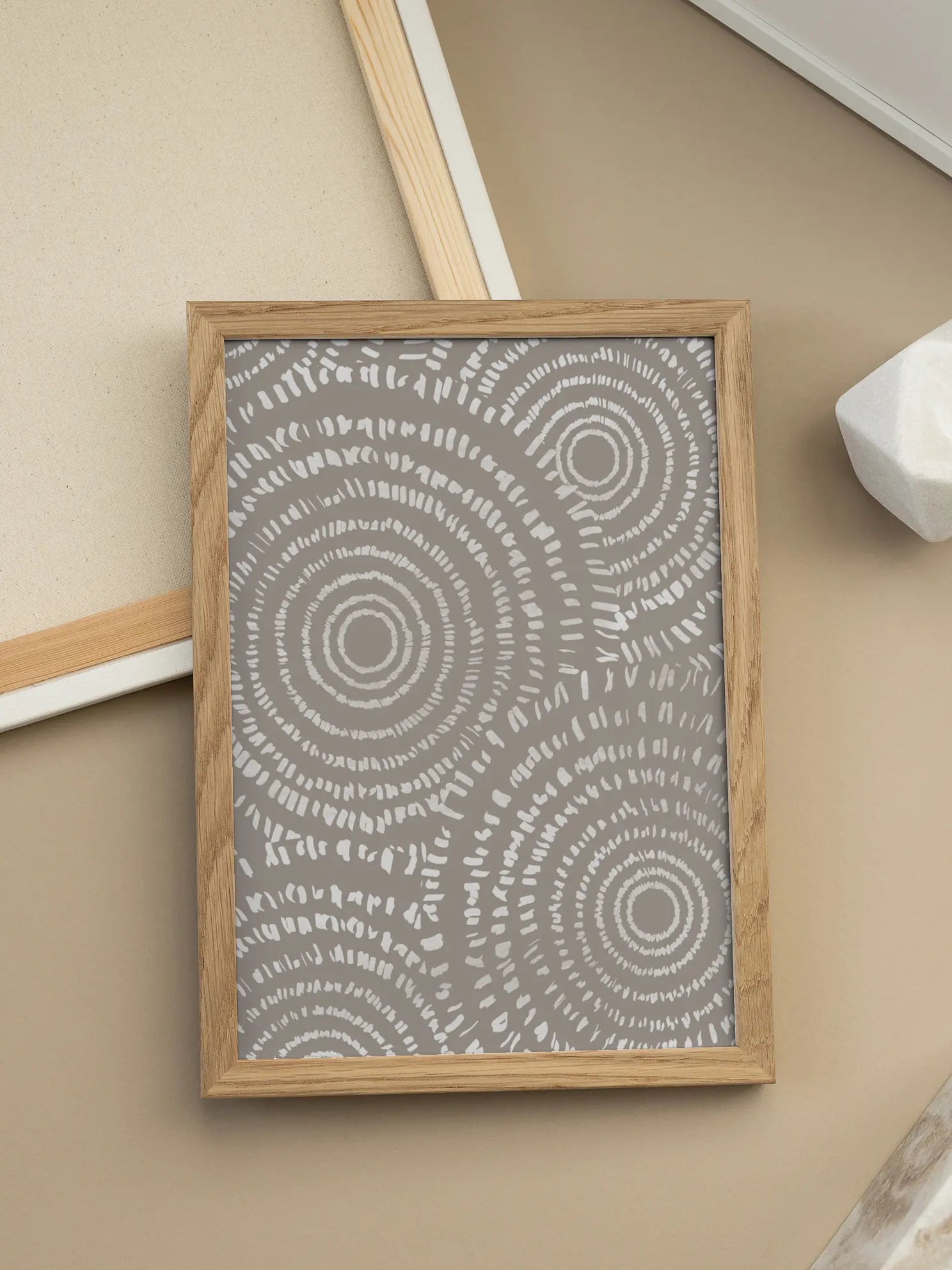 Beige Patterned Poster