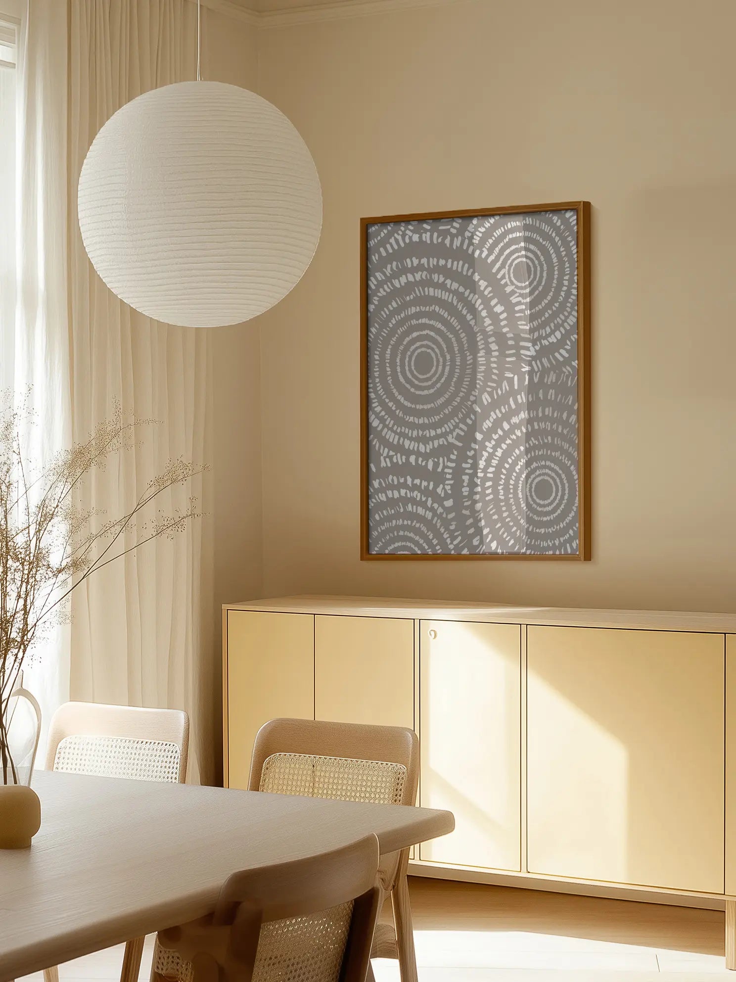 Beige Patterned Poster