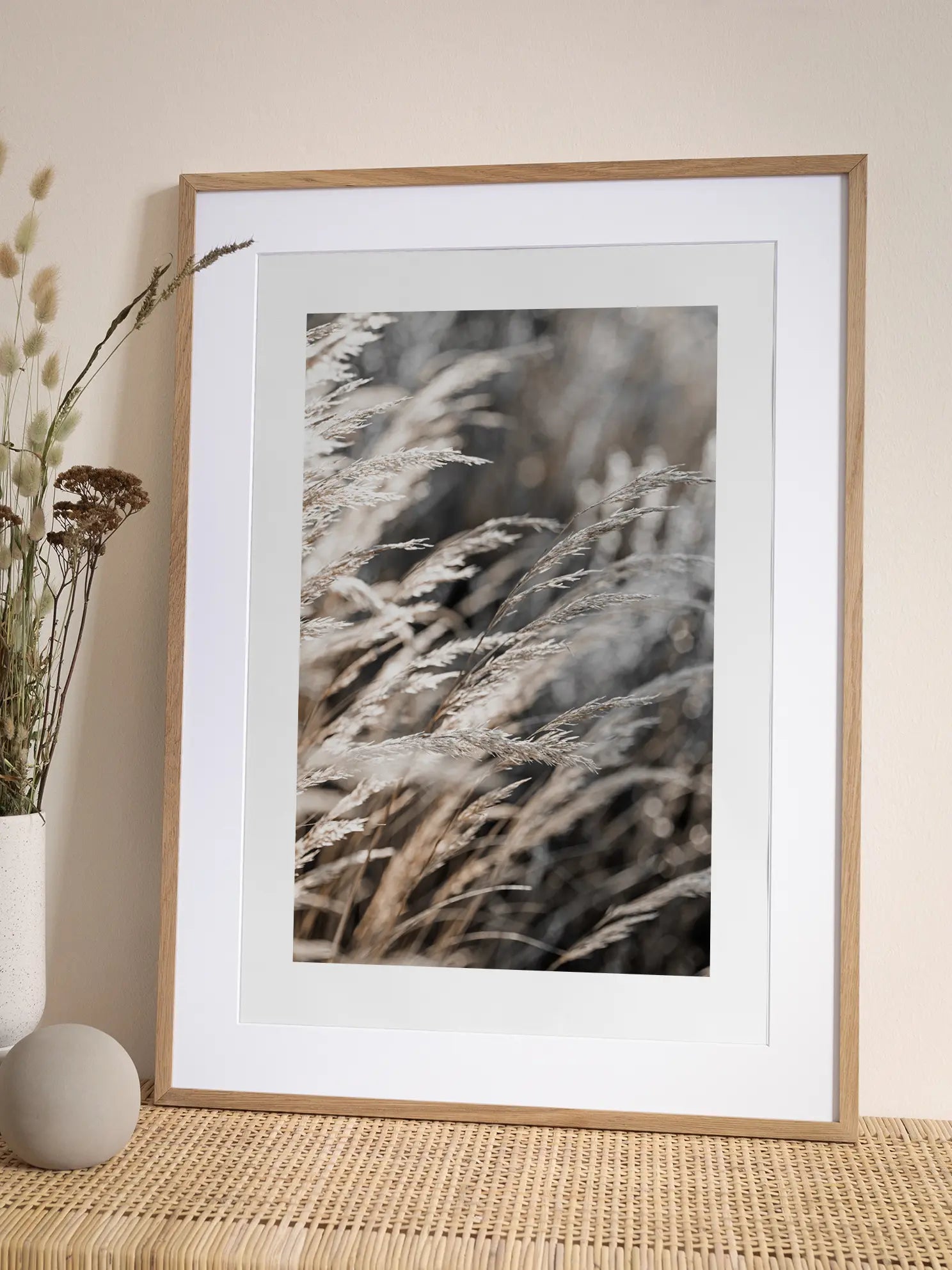 Beige Reeds Poster