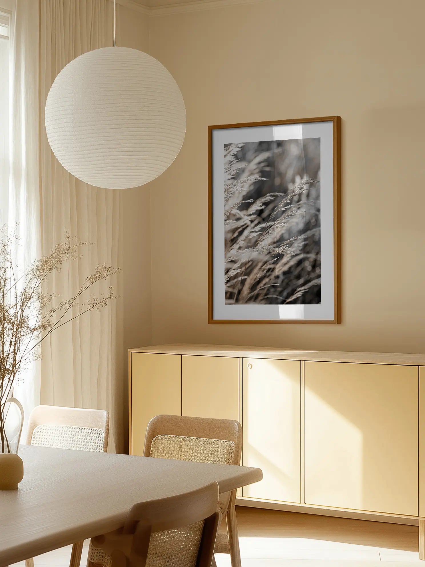 Beige Reeds Poster