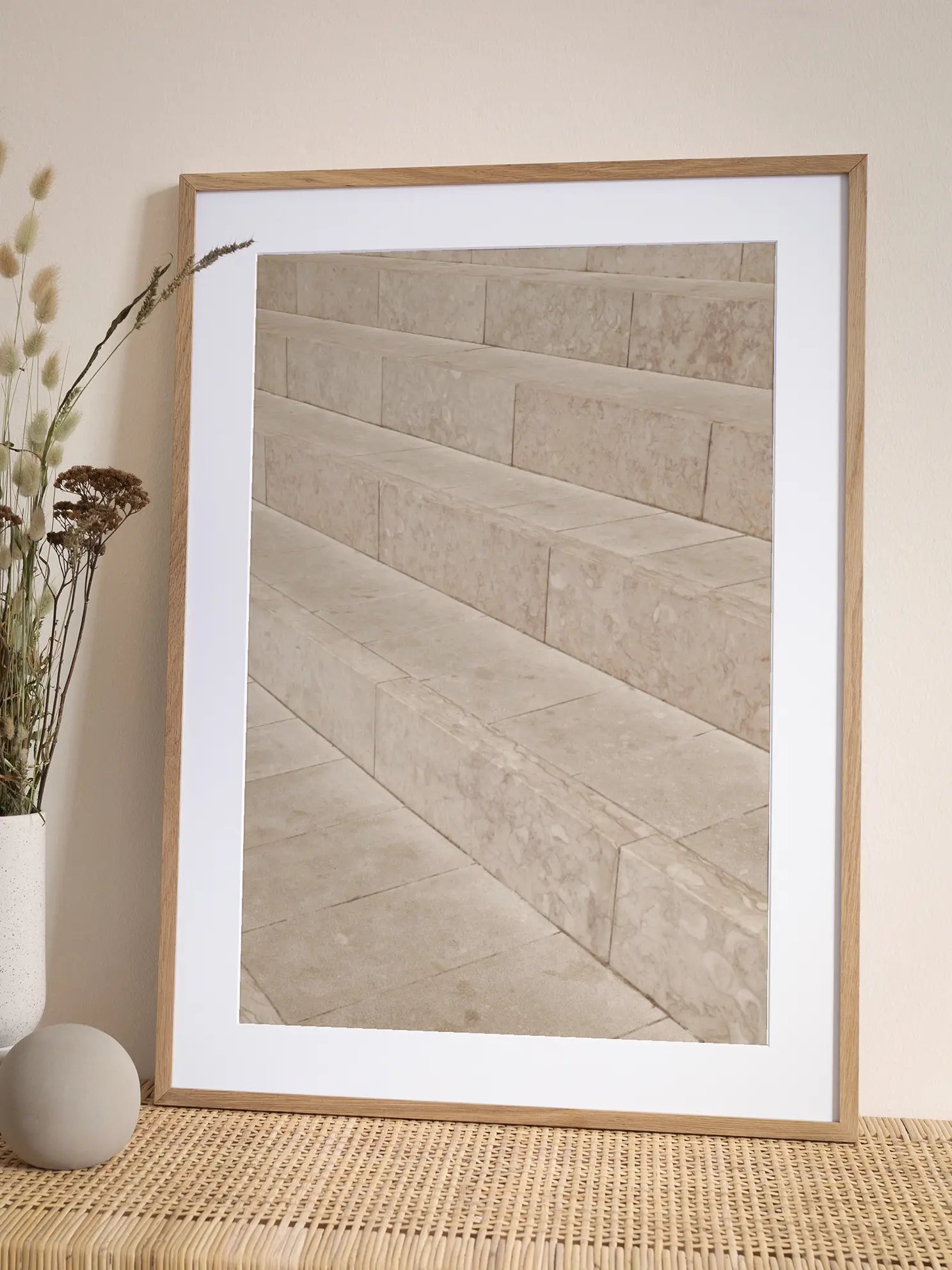 Beige Stairs Poster