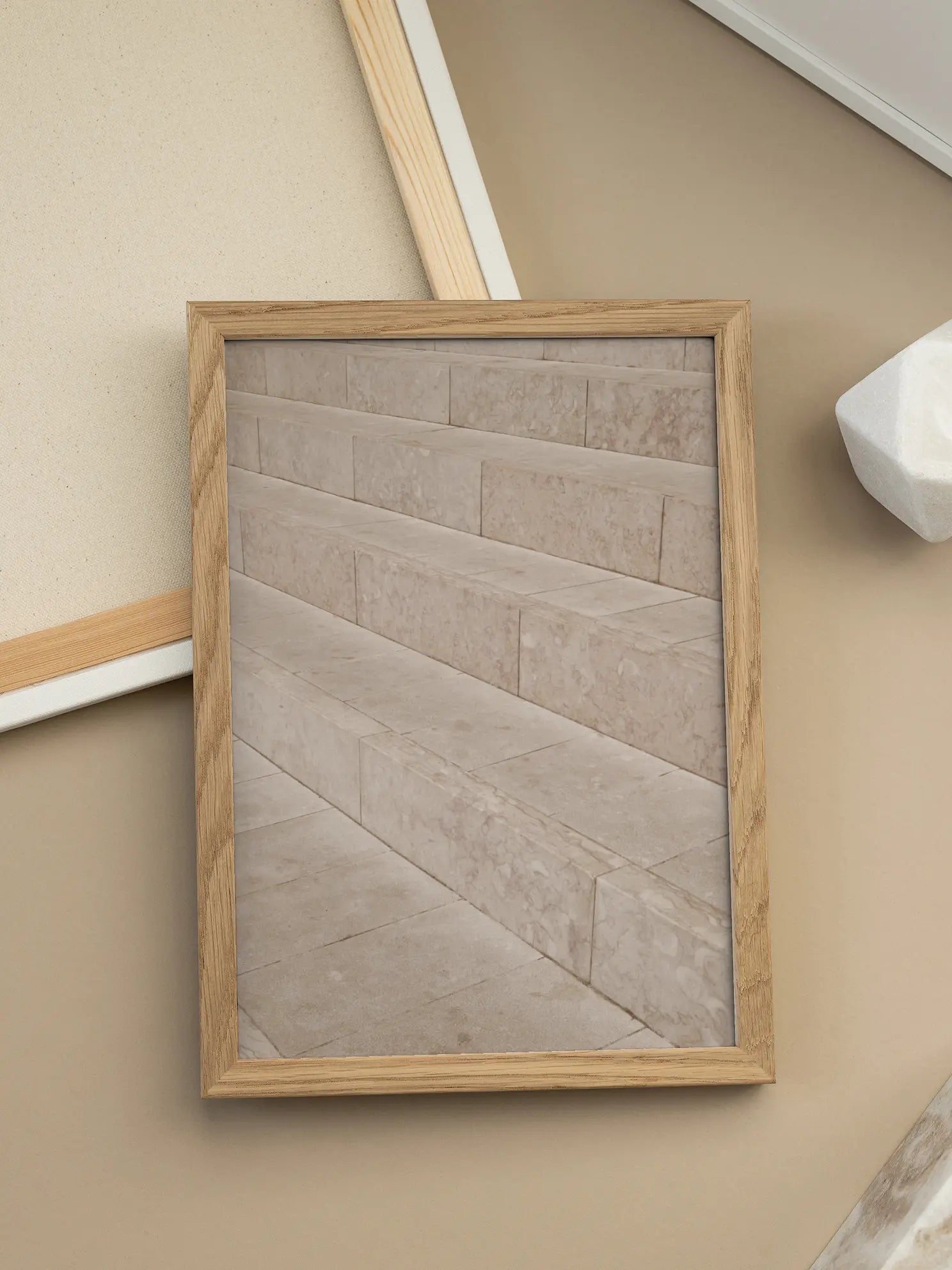 Beige Stairs Poster
