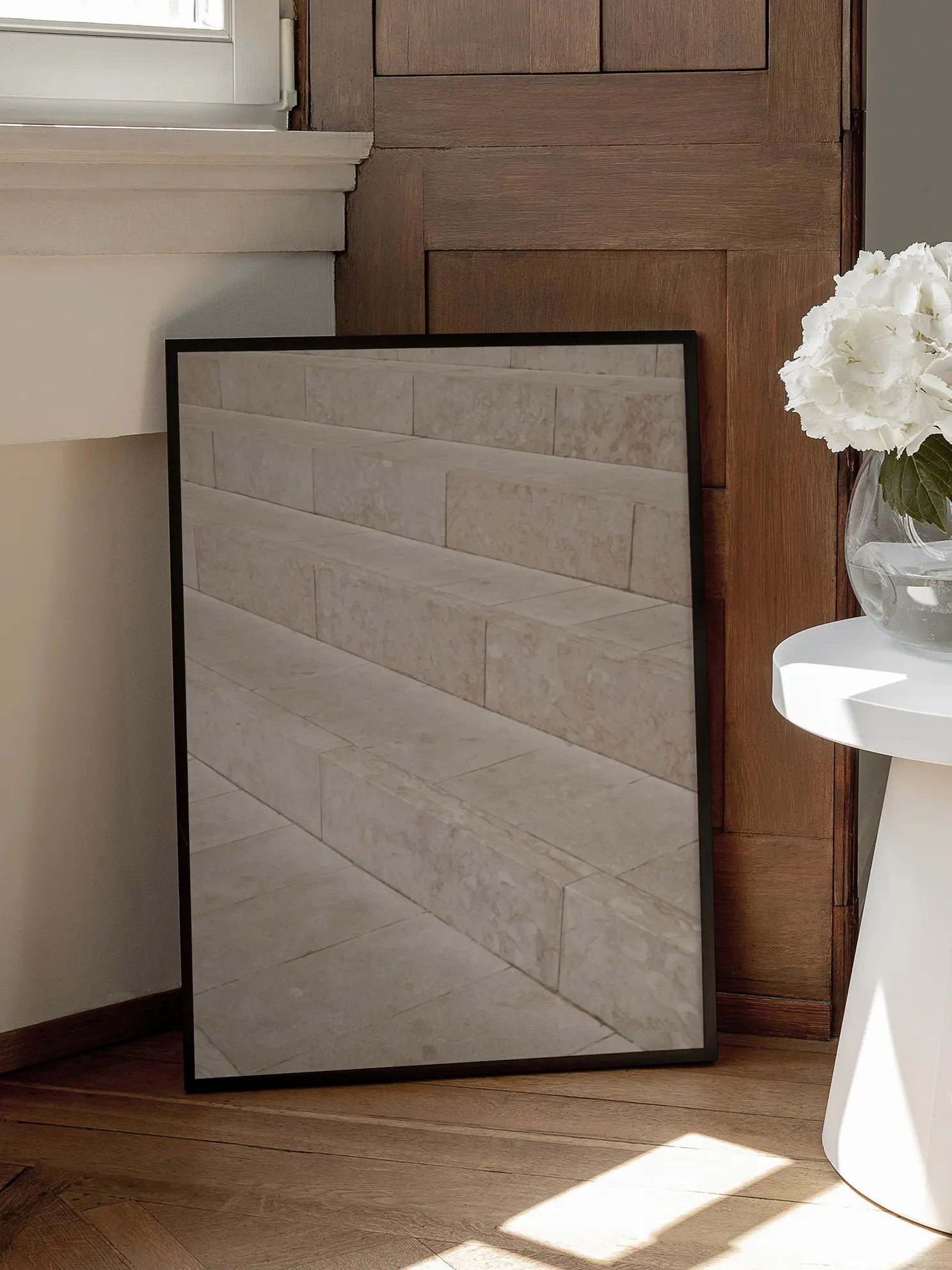 Beige Stairs Poster
