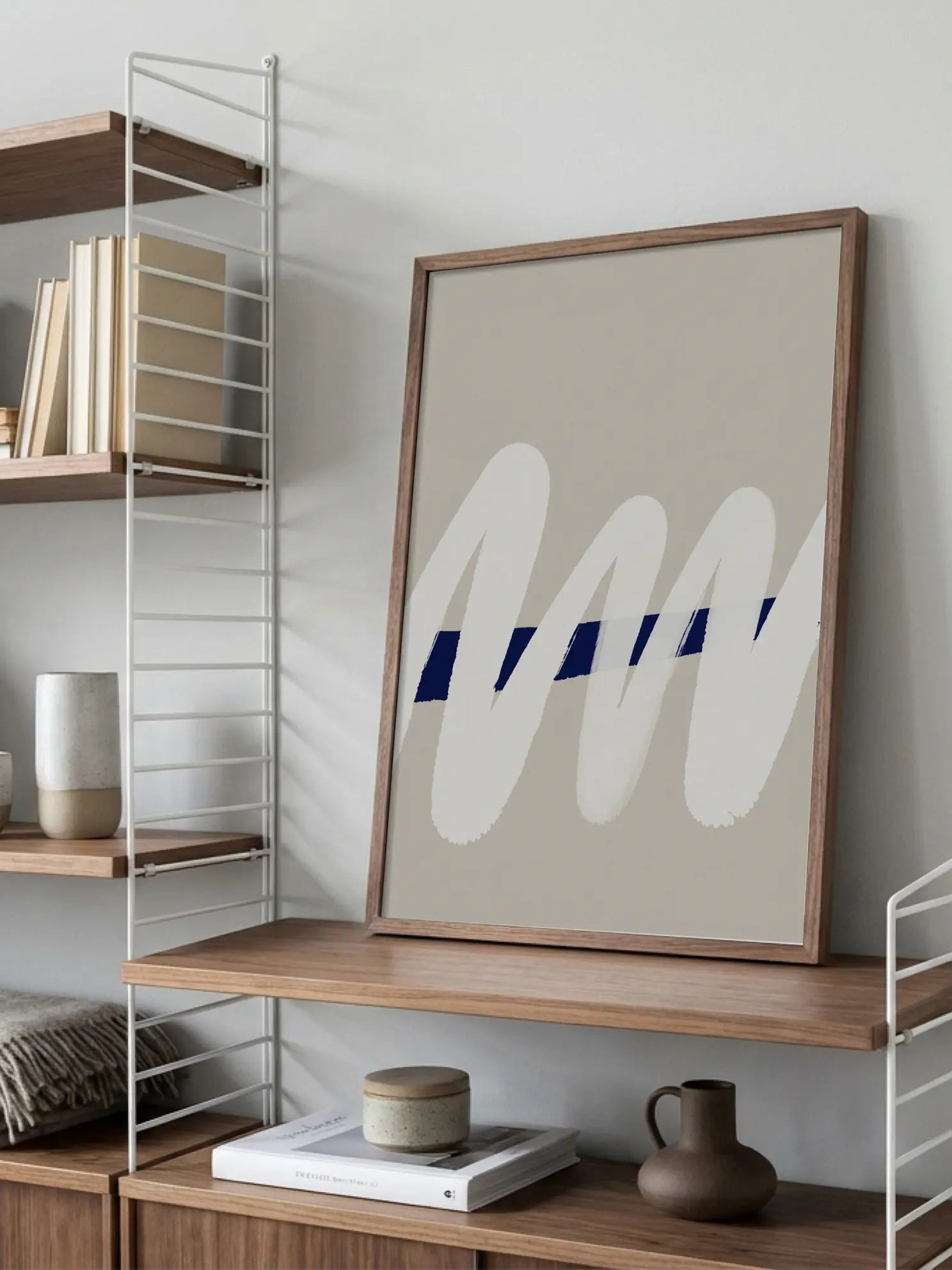 Beige Strokes Poster