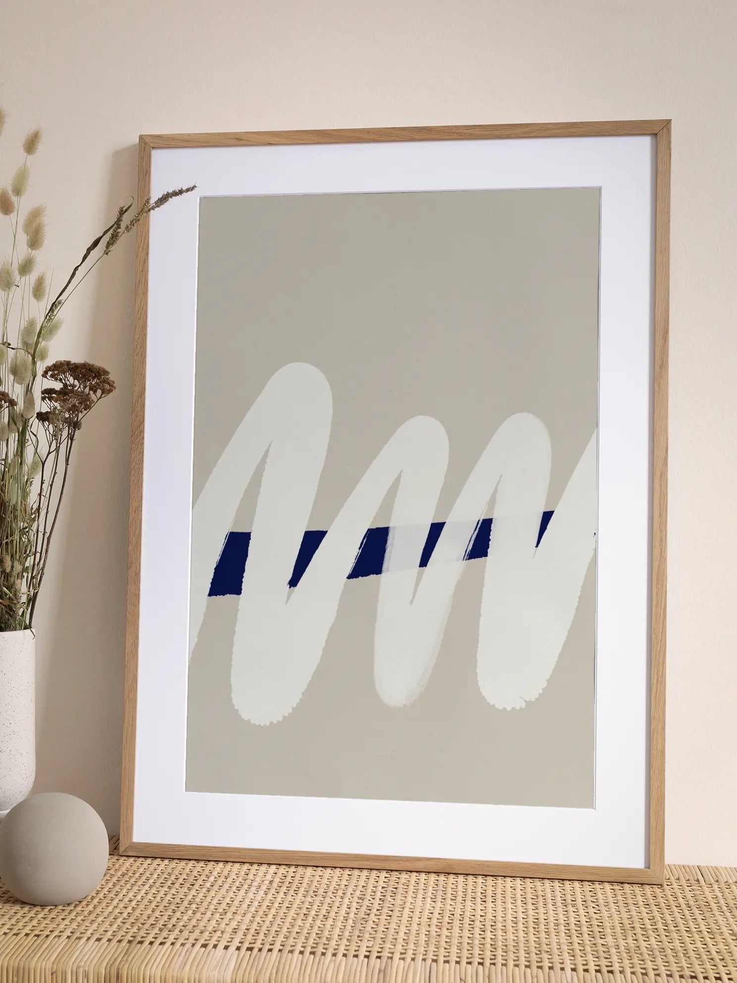 Beige Strokes Poster