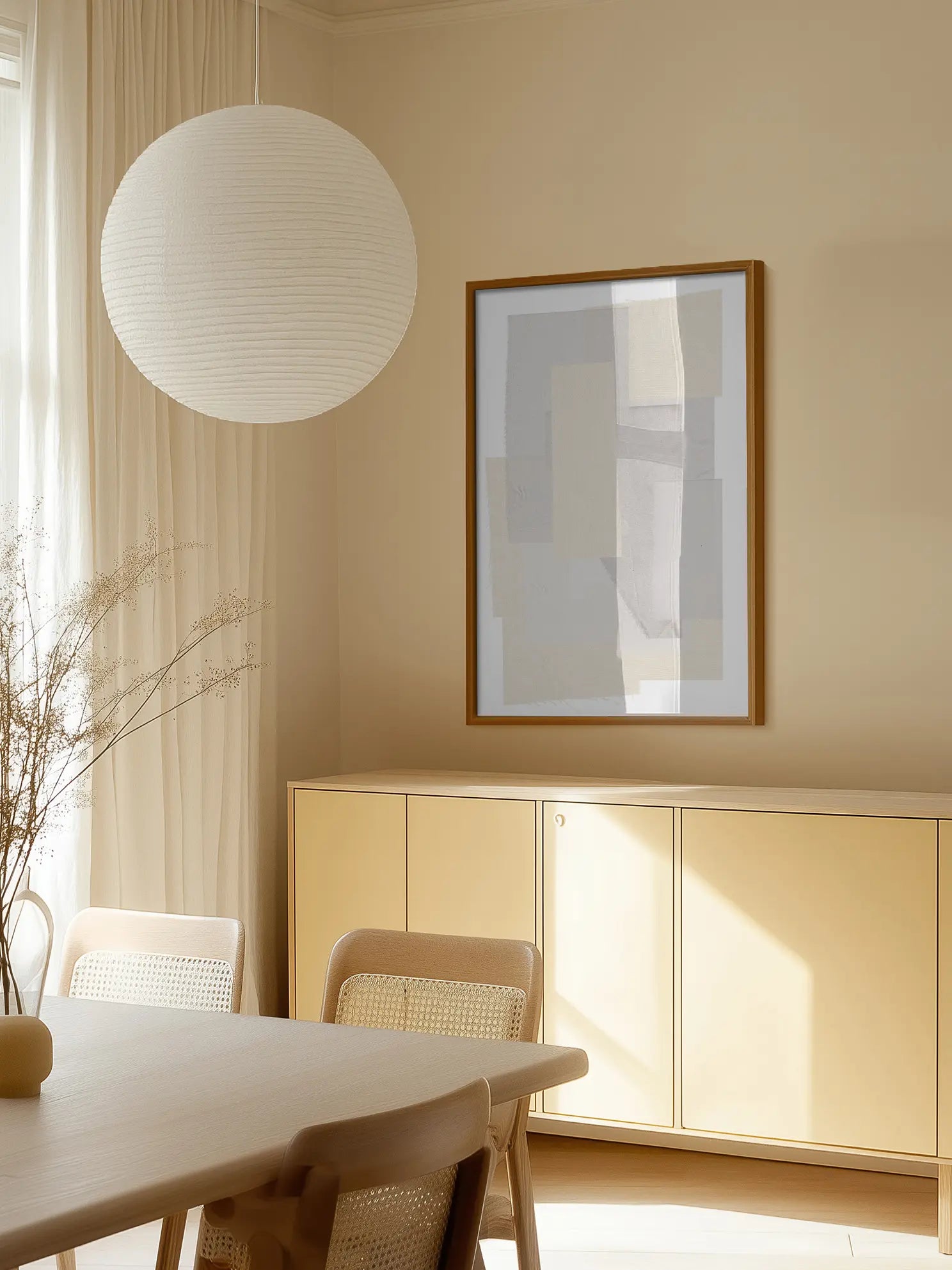 Beige Textile Poster