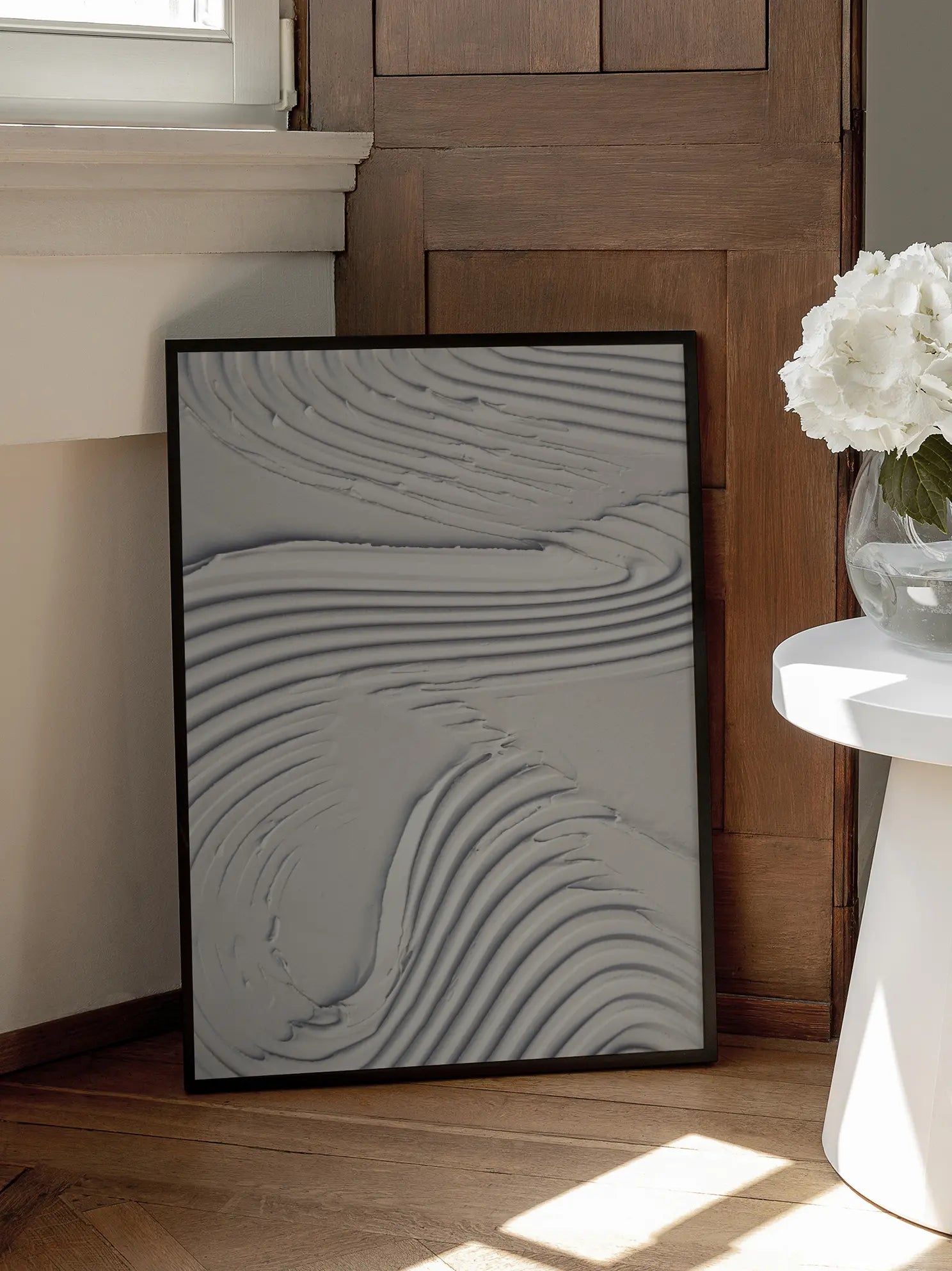 Beige Texture Waves Poster