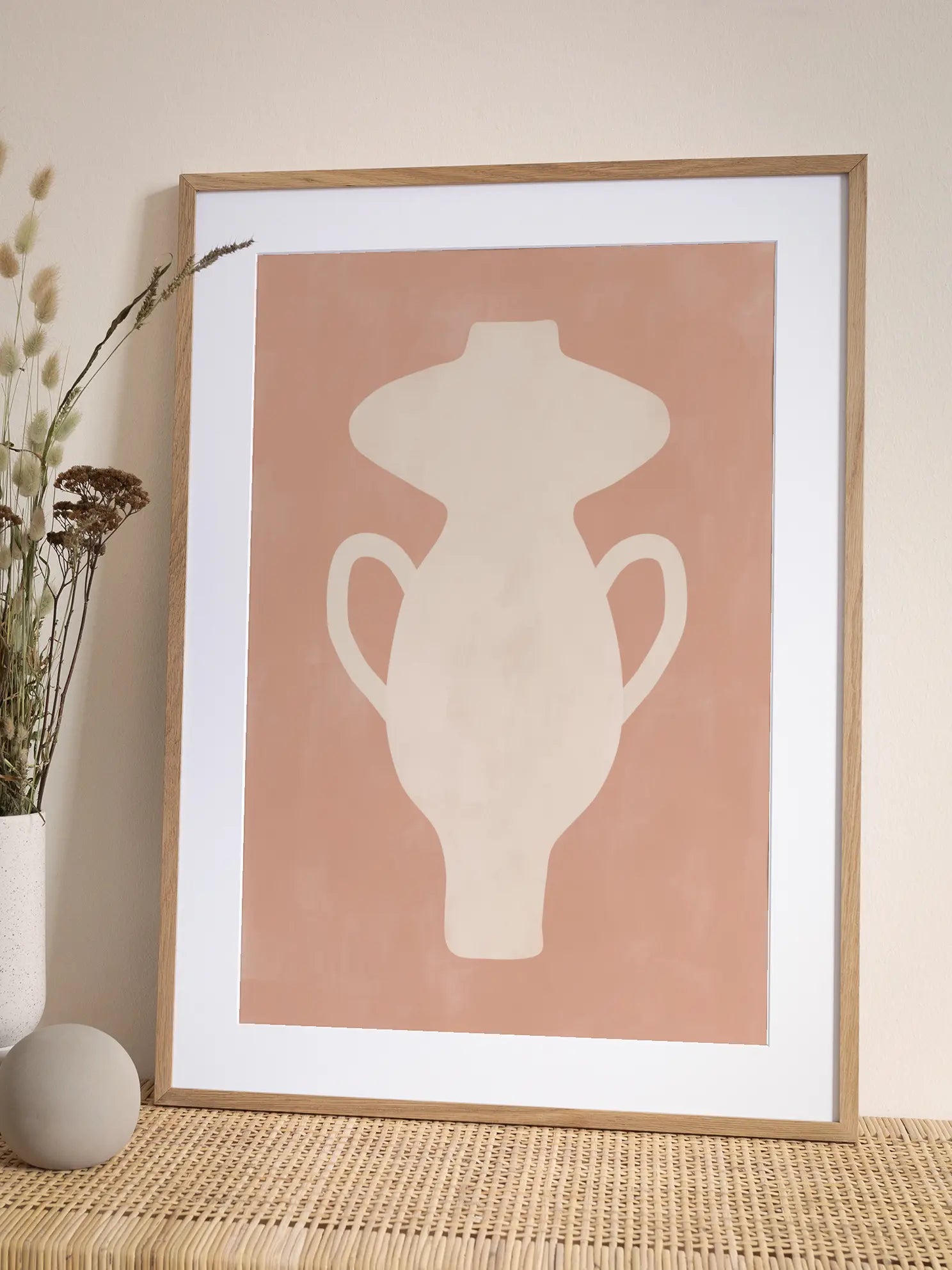 Beige Vase Poster