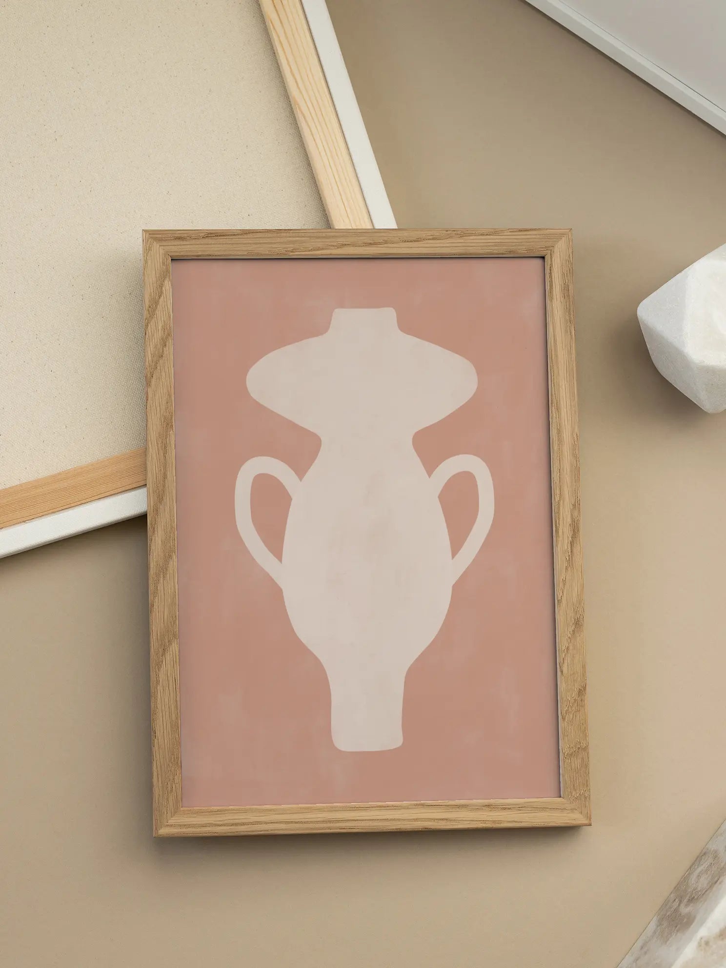 Beige Vase Poster