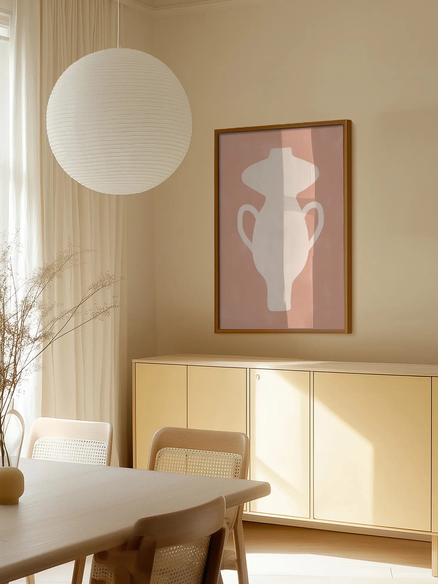 Beige Vase Poster