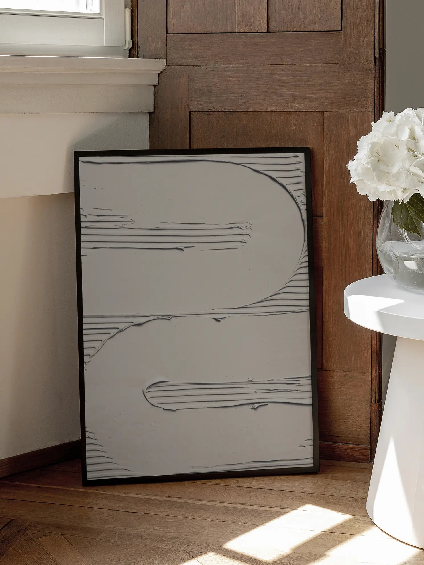 Beige Waves Poster