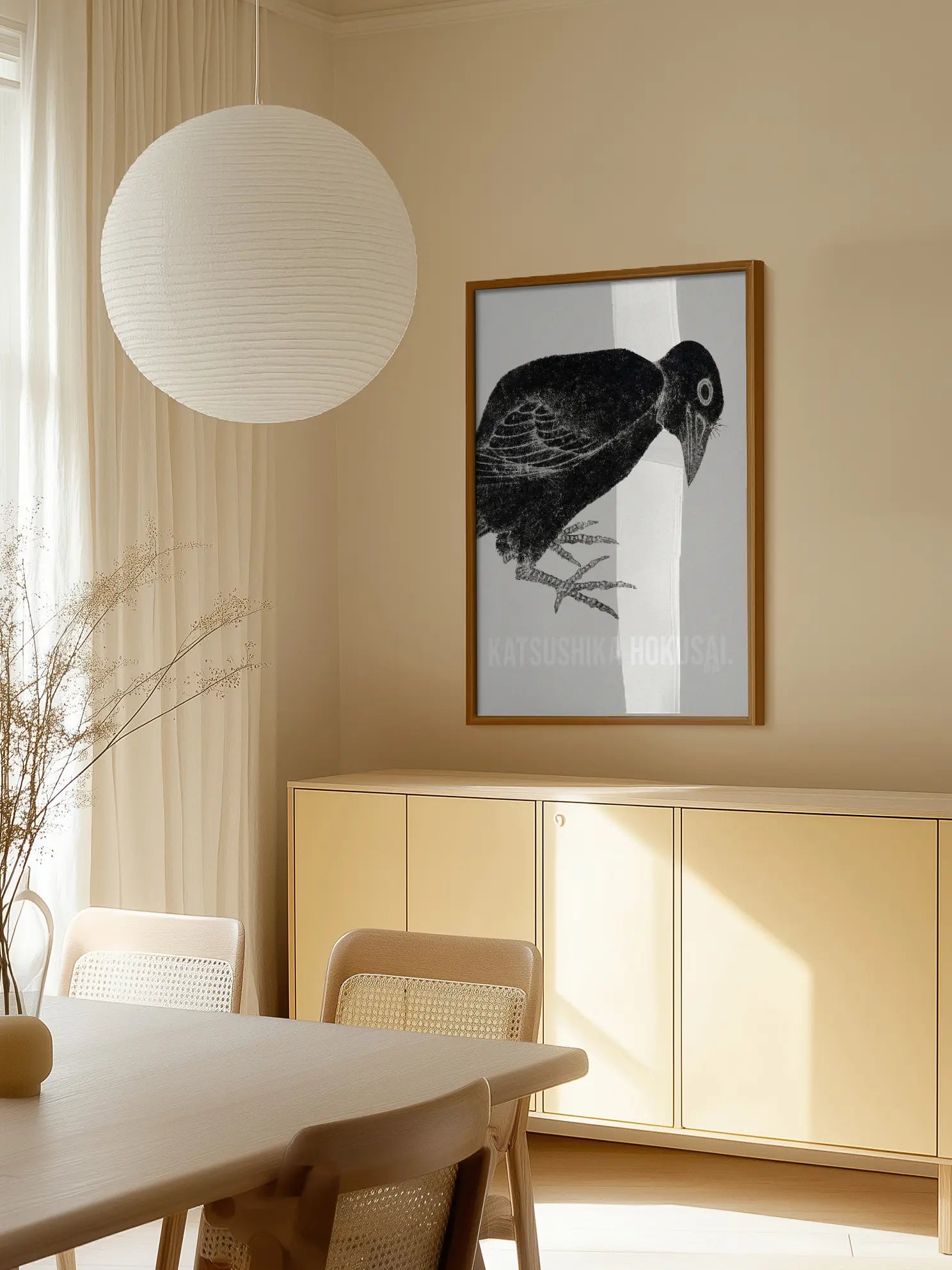 Bird by Hokusai Poster
