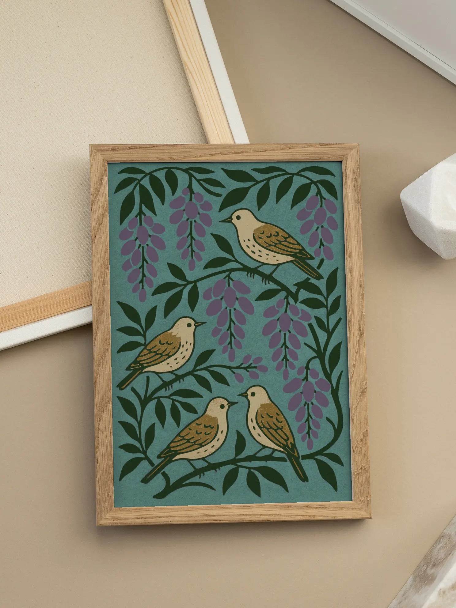 Birds and Flowers Poster