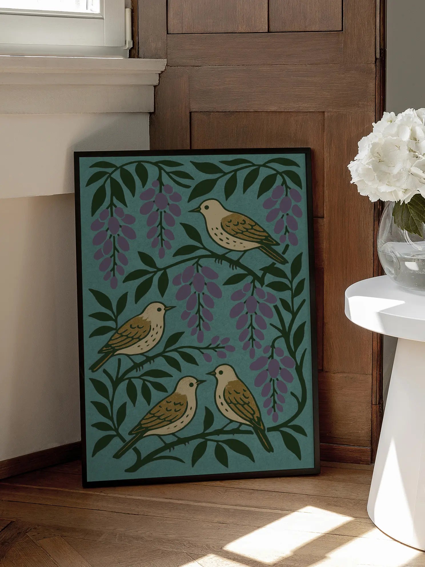 Birds and Flowers Poster