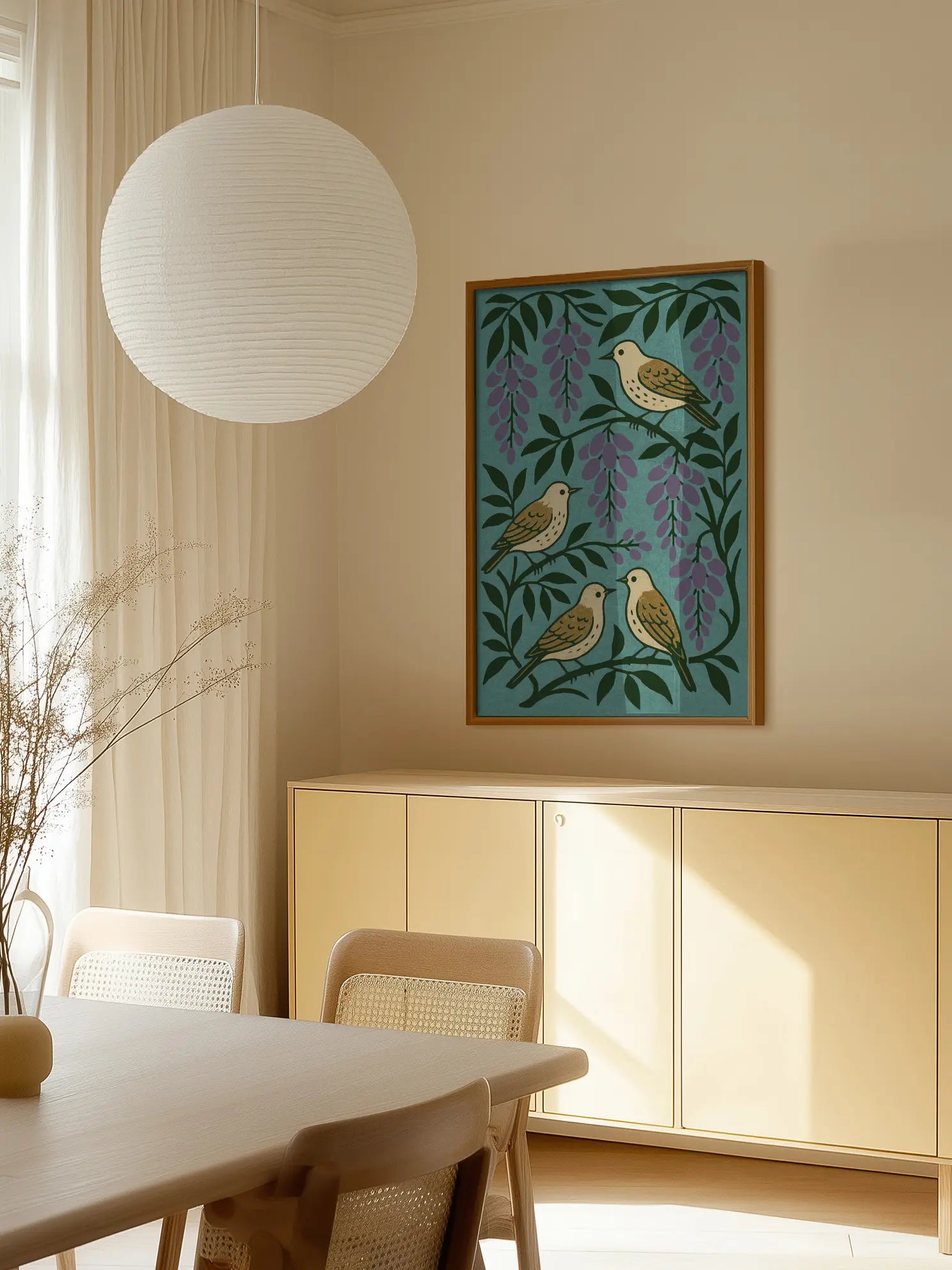 Birds and Flowers Poster