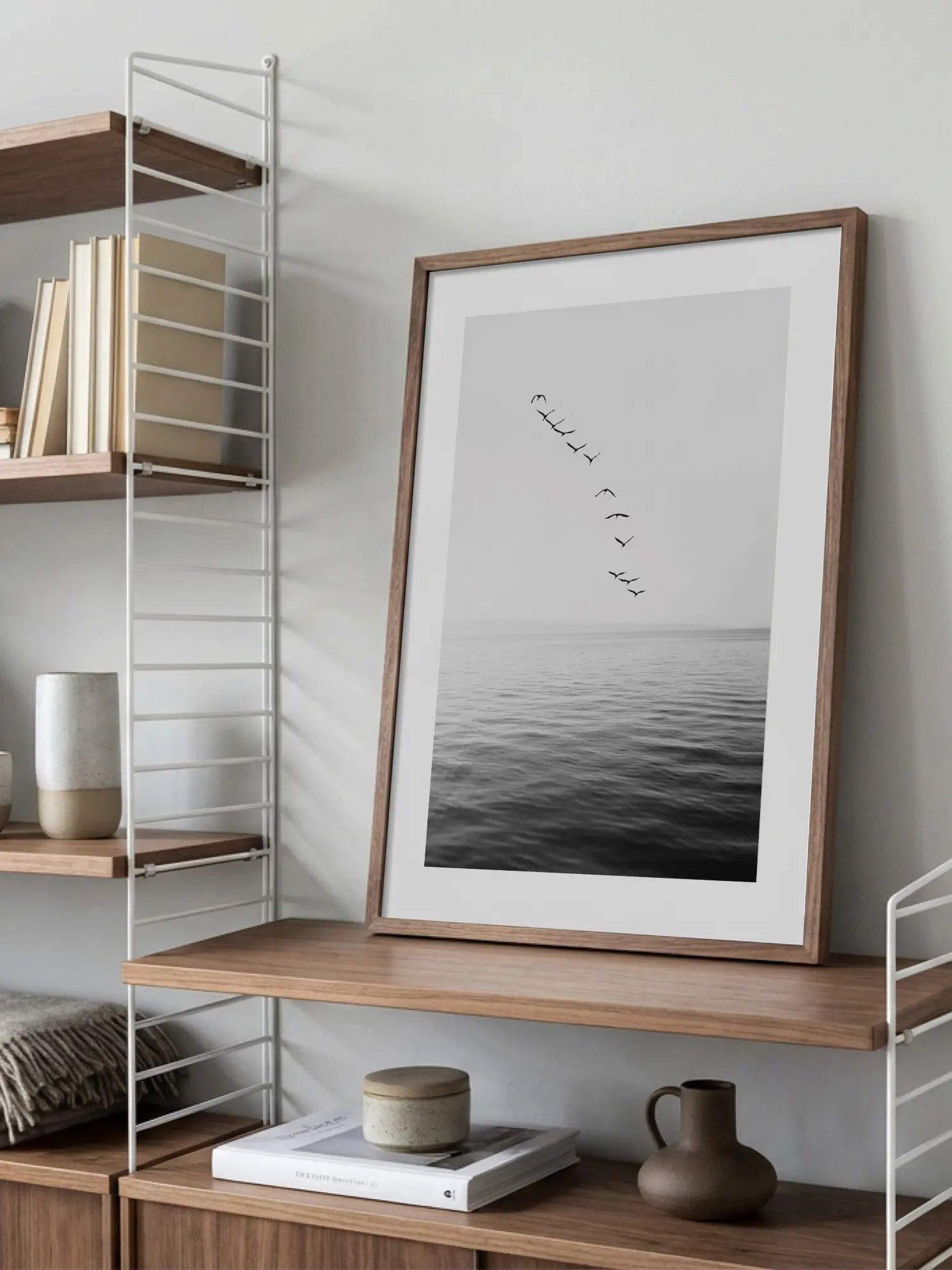 Birds Over Water Poster