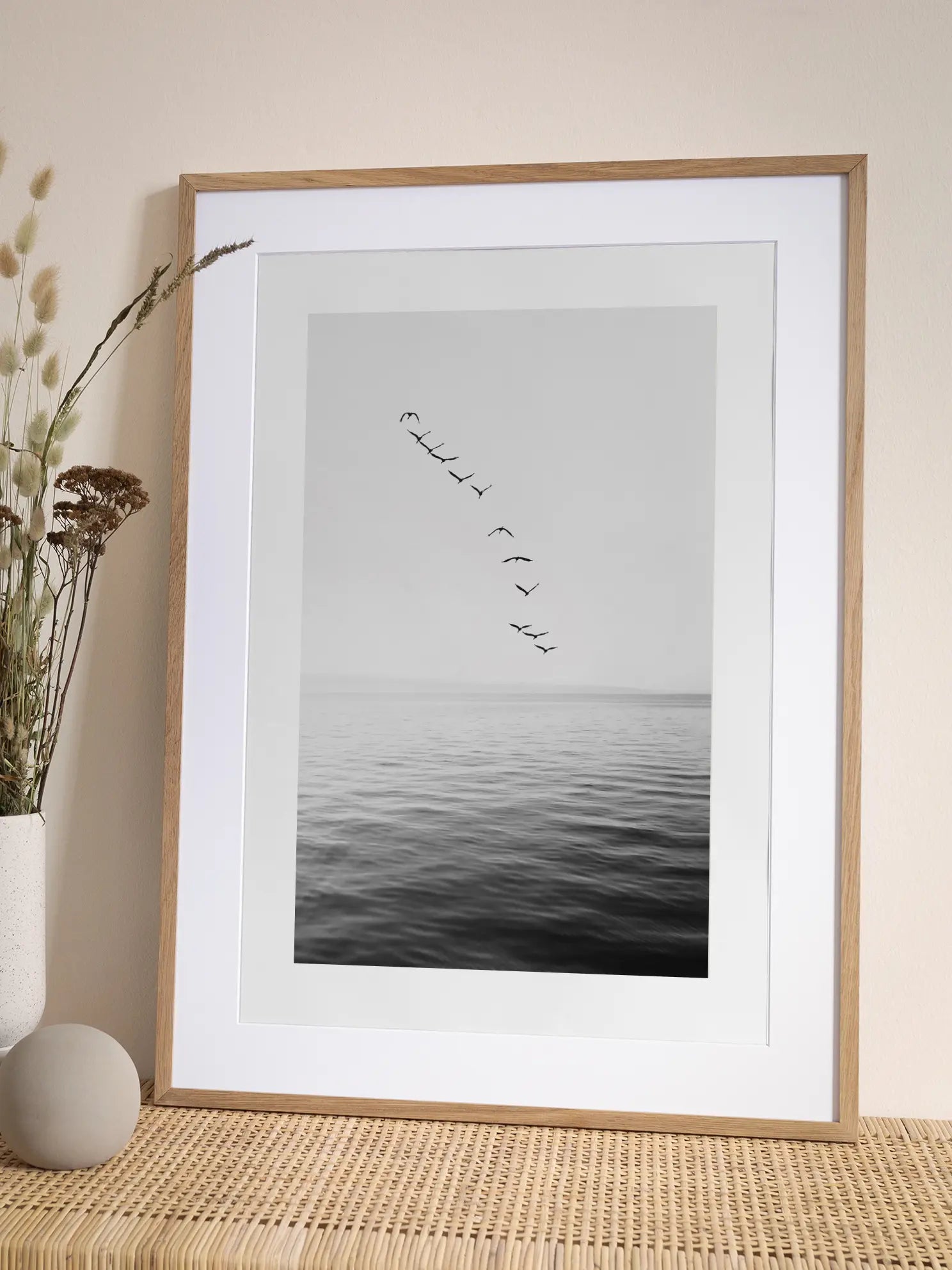 Birds Over Water Poster