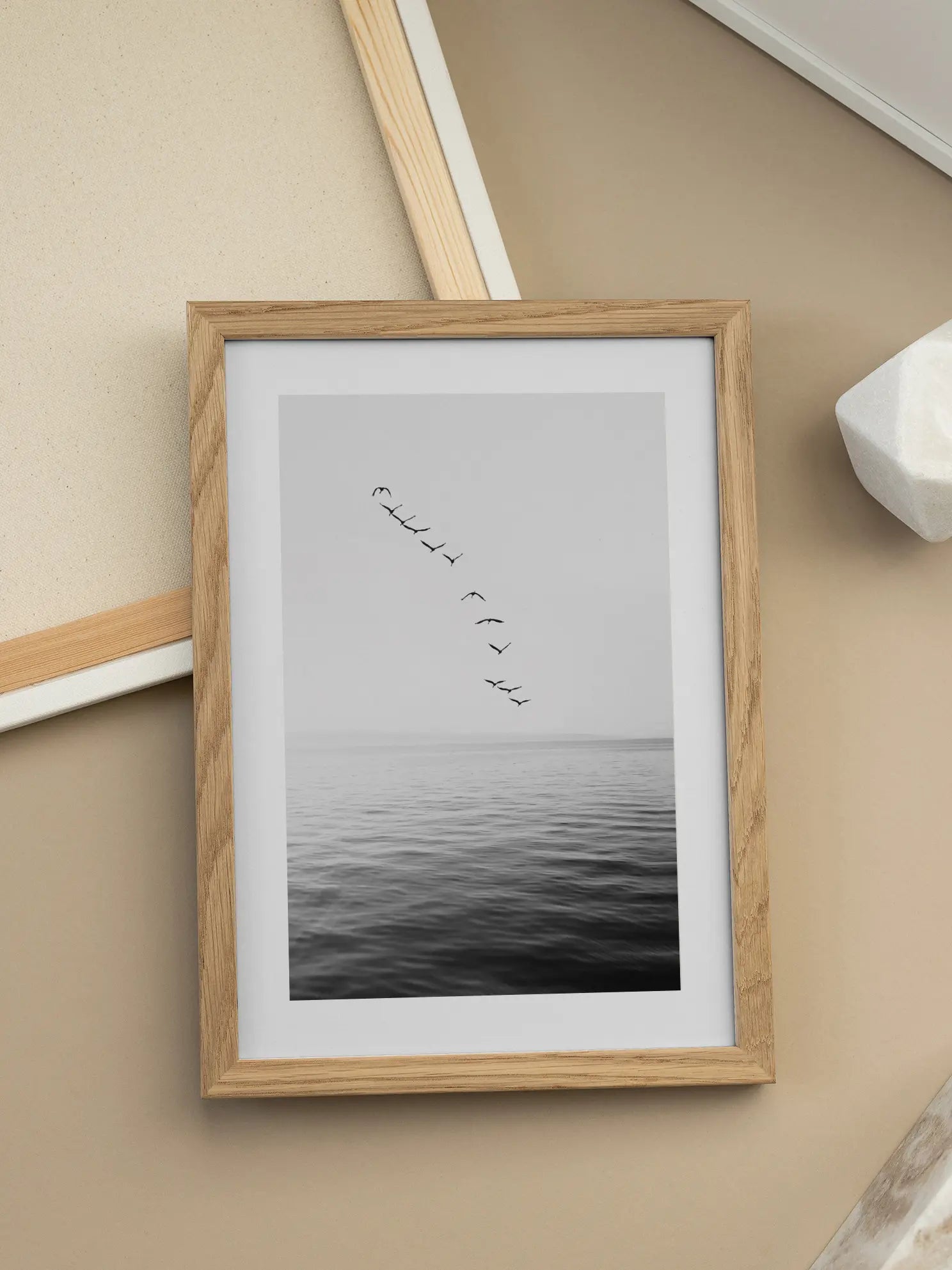 Birds Over Water Poster