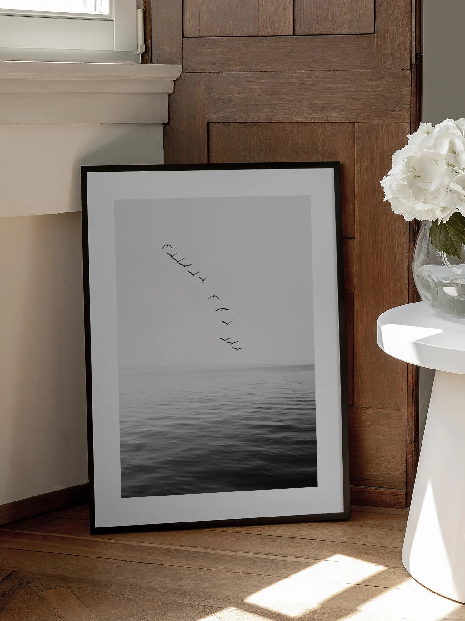 Birds Over Water Poster