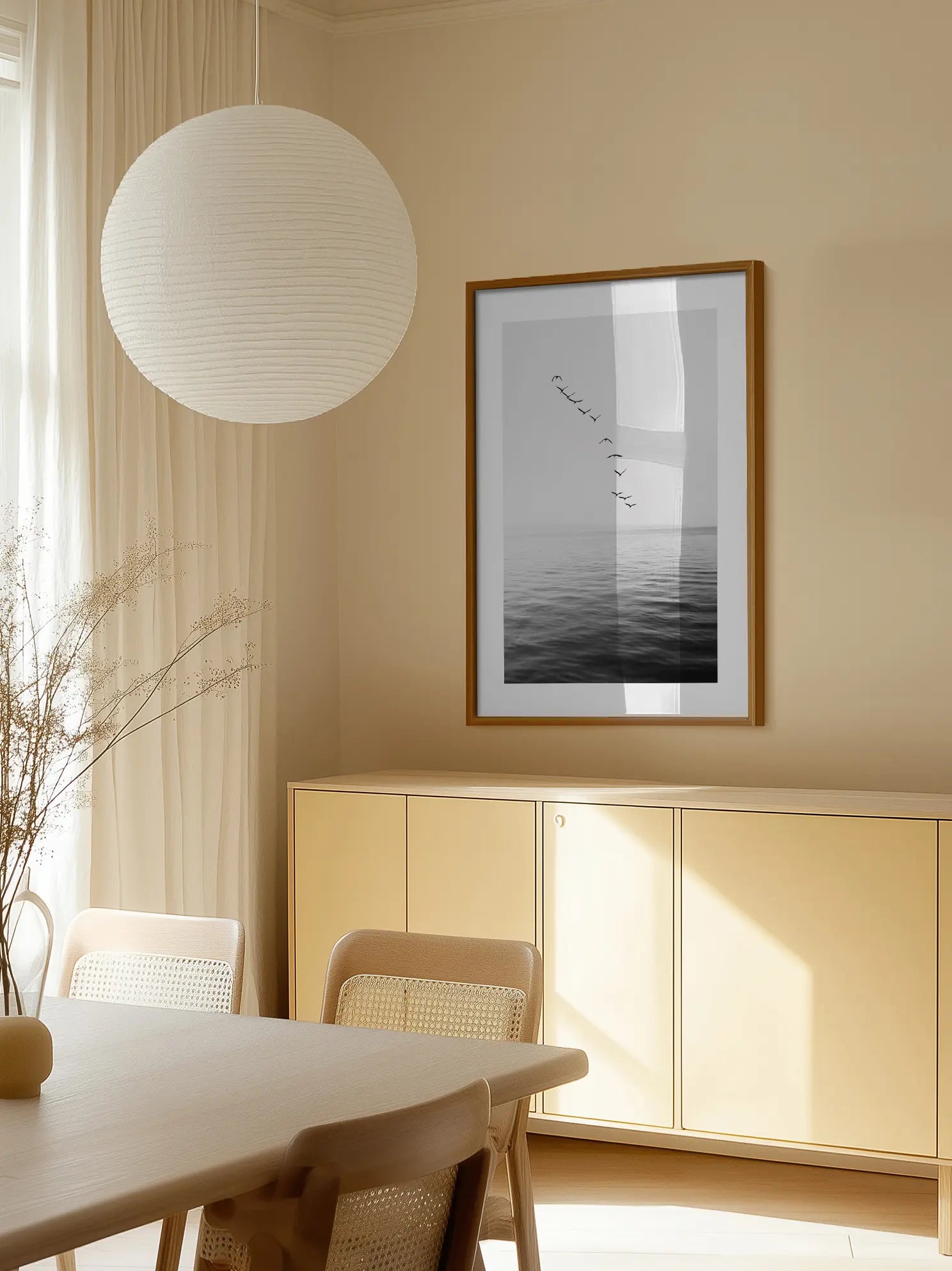 Birds Over Water Poster