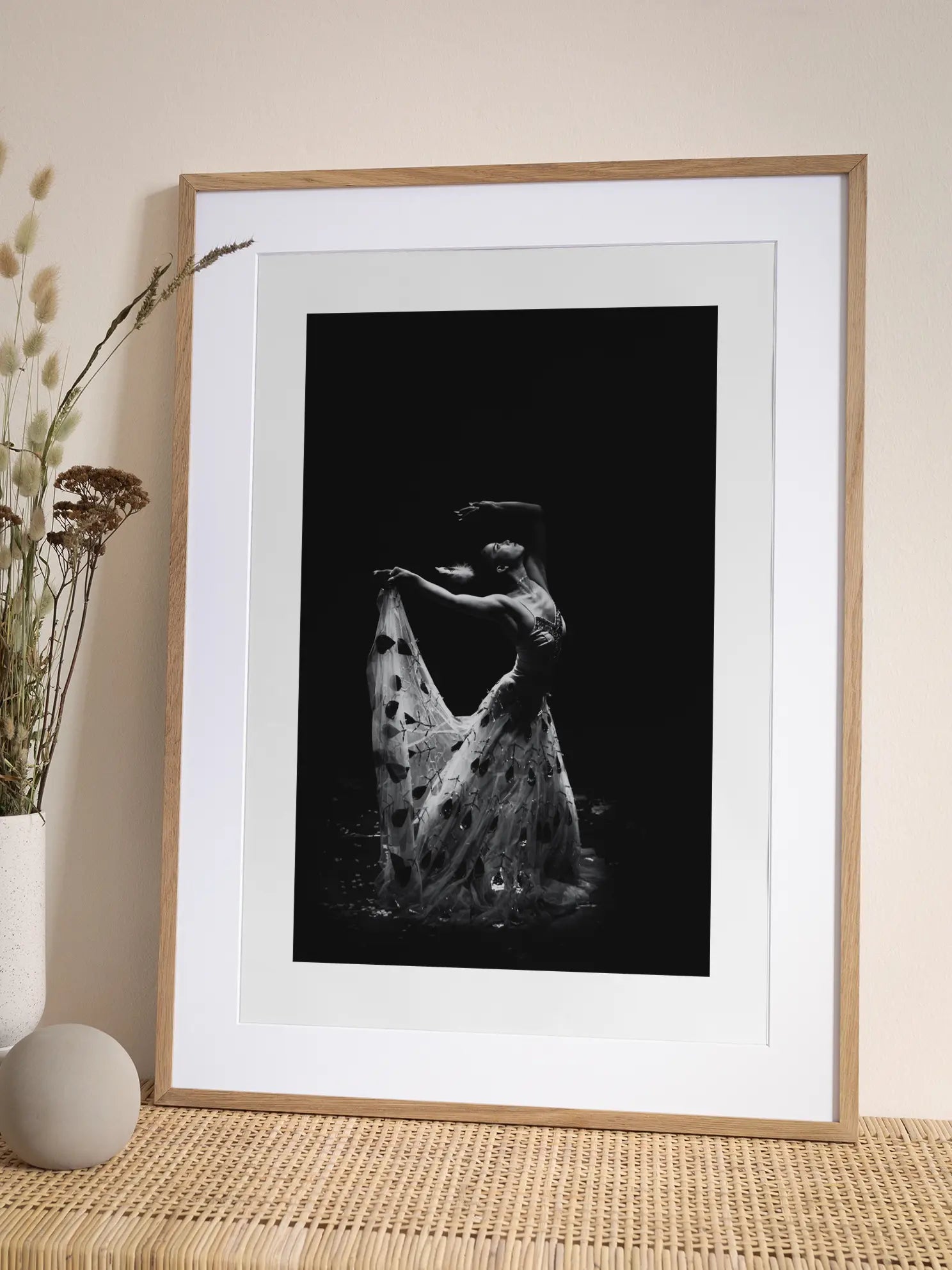 Black and White Ballerina Poster