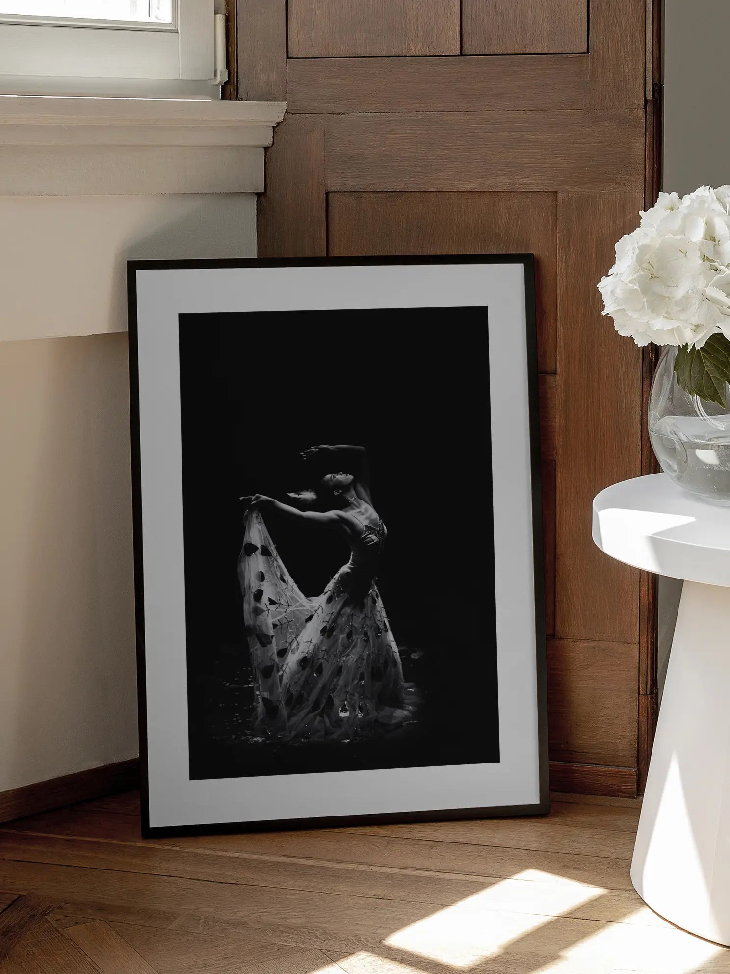 Black and White Ballerina Poster